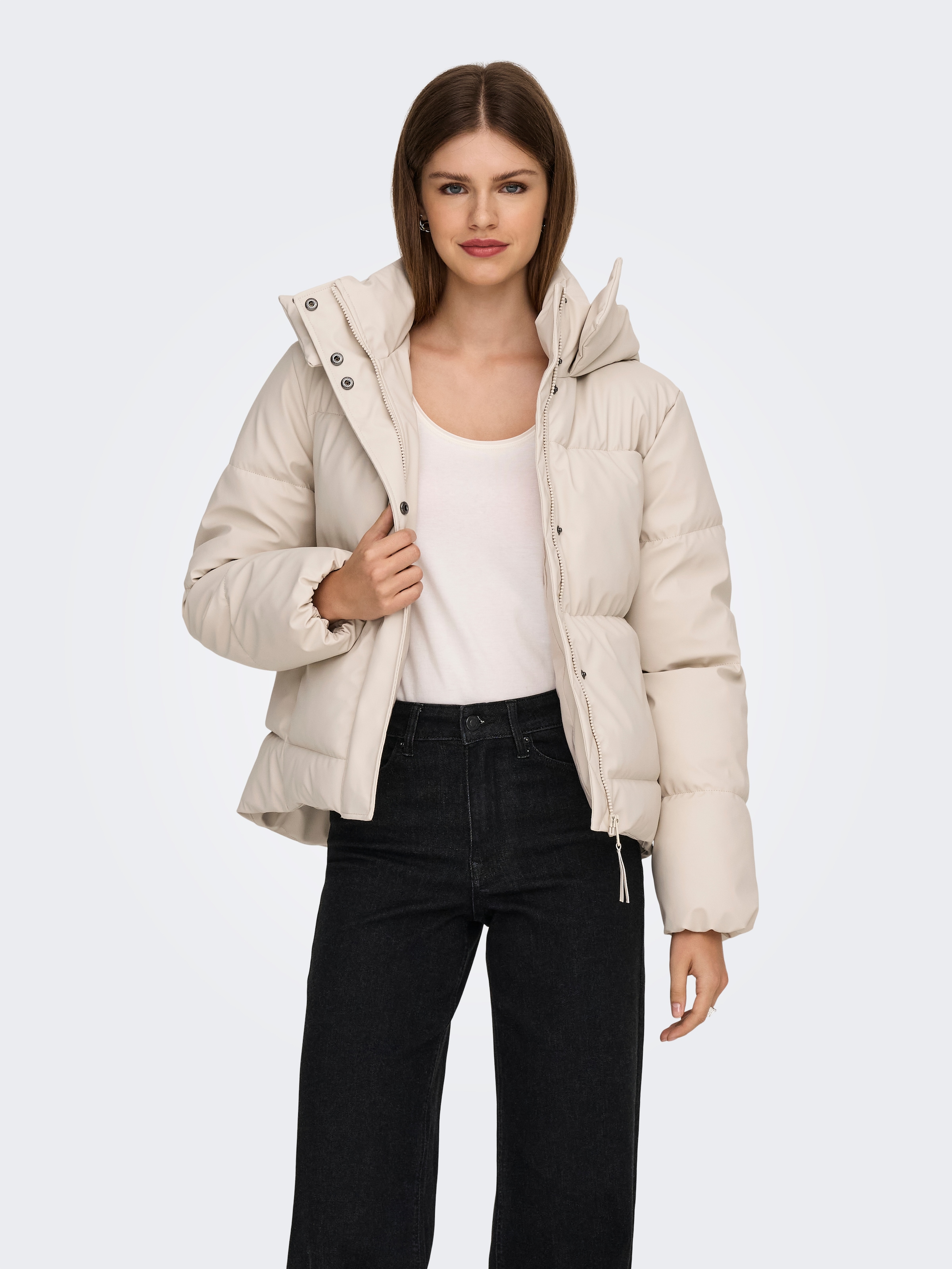 ONLY Steppjacke »ONLAGNES COATED PUFFER JACKET OTW« mit Kapuze