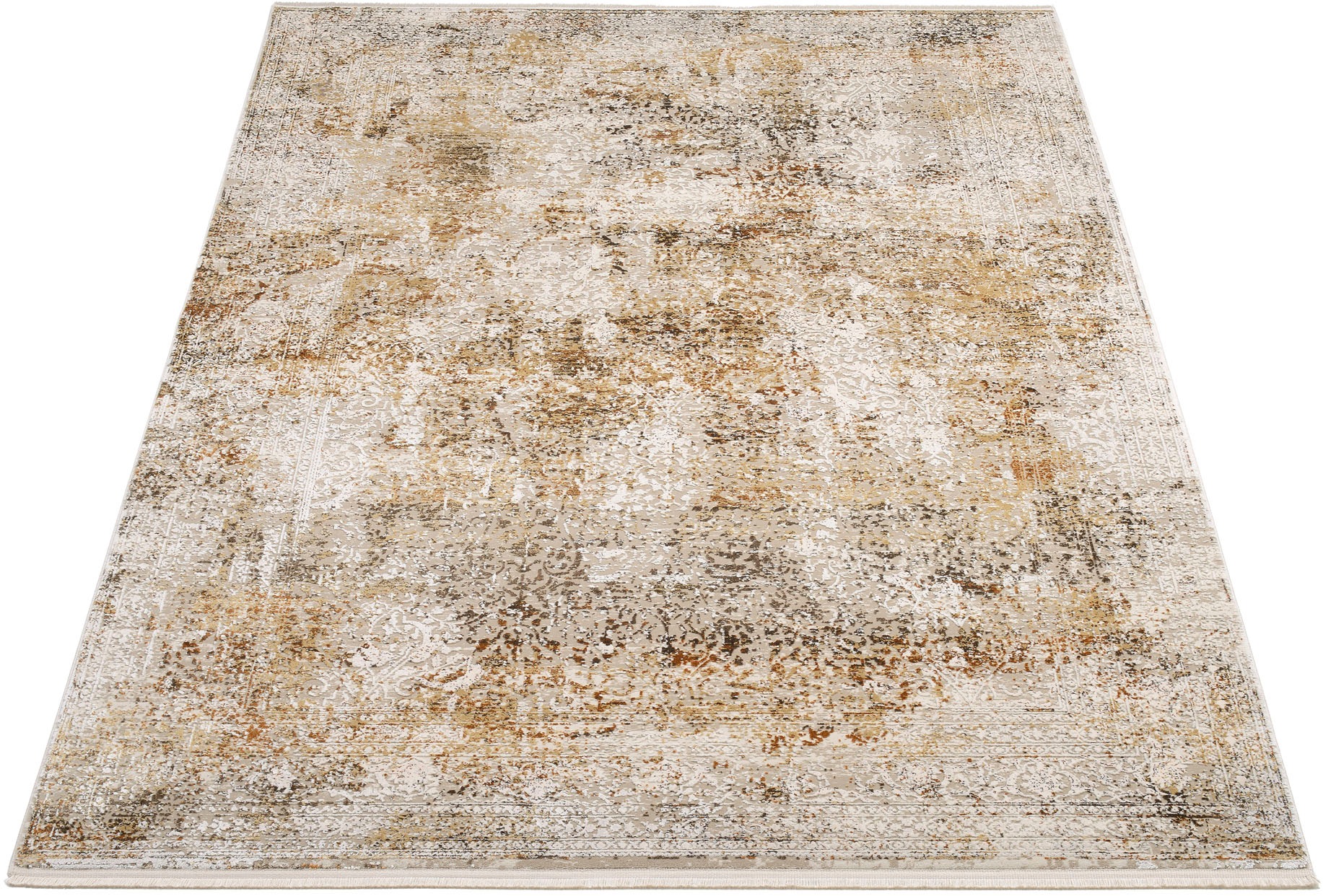 Thumbnail - OCI DIE TEPPICHMARKE Läufer "BESTSELLER CAVA" rechteckig 8 mm Höhe Glanz Viskose, mit Fransen, Wohnzimmer