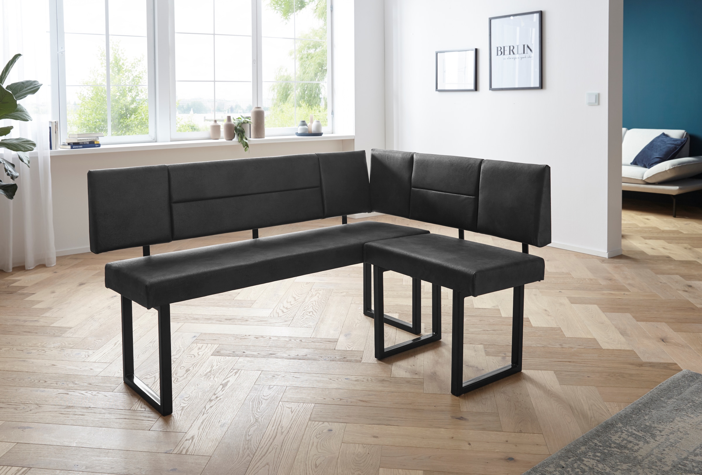 Home affaire Eckbank »Ema«, in Microfaser Vintage