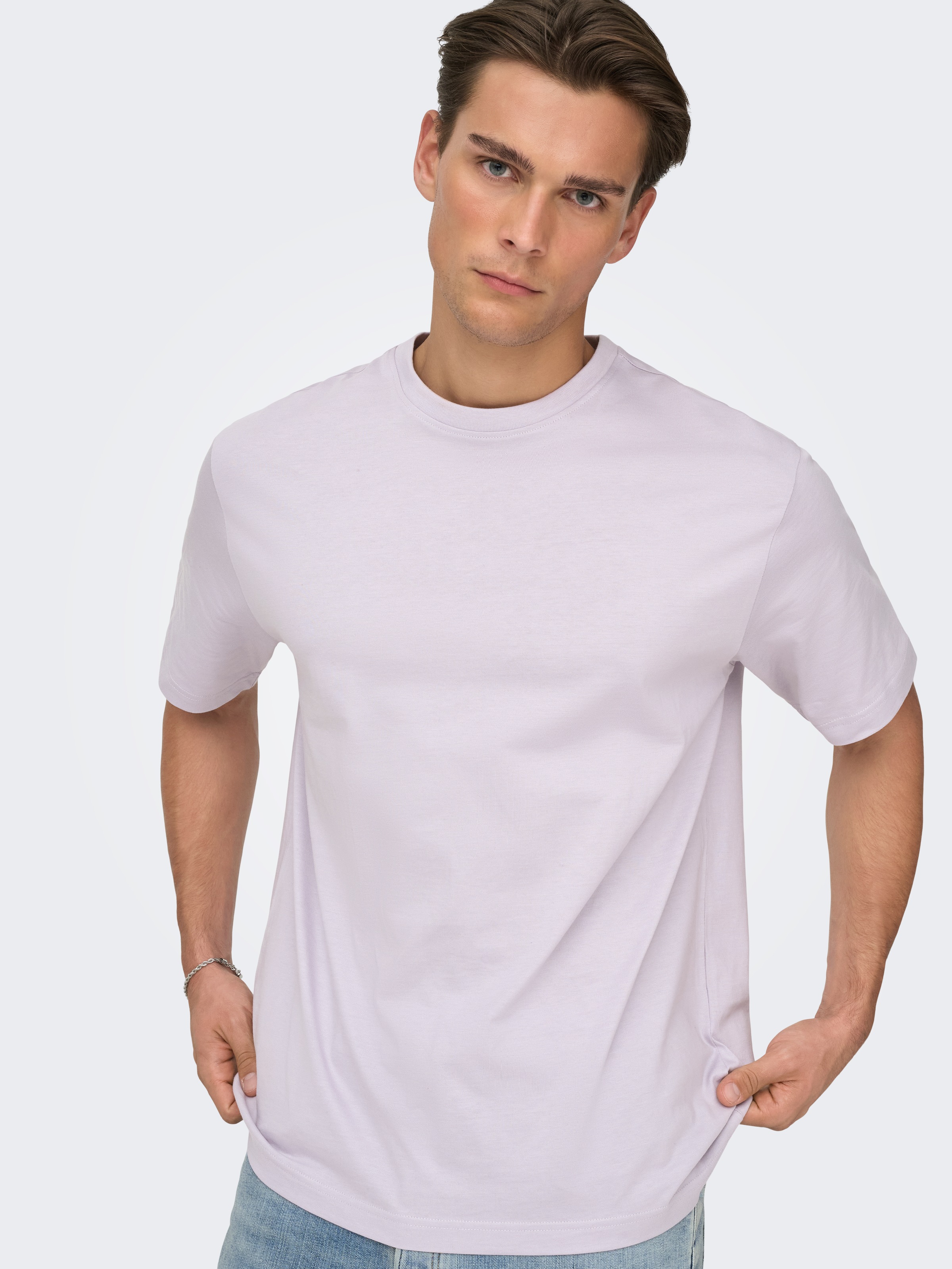 ONLY & SONS Rundhalsshirt "ONSFRED RLX SS TEE" Baumwolle, relaxed fit günstig online kaufen