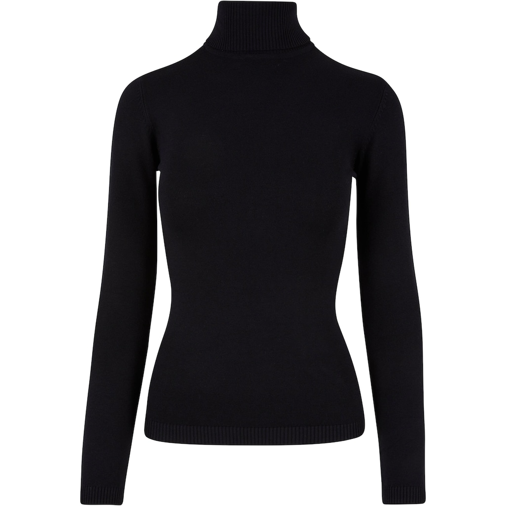 URBAN CLASSICS Rundhalspullover »Urban Classics Damen Ladies Knitted Turtleneck Sweater«, (1 tlg.)