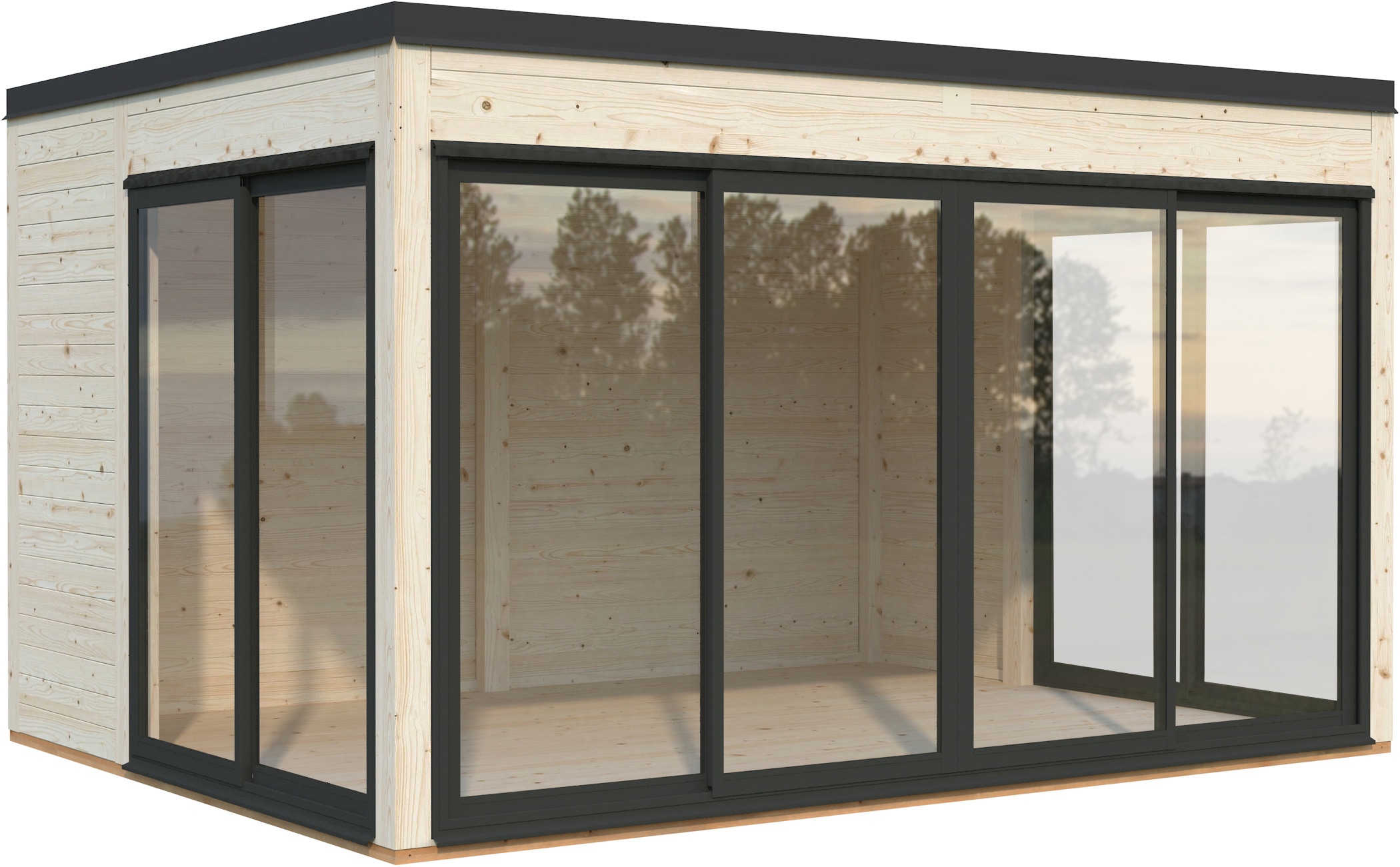 Palmako Holzpavillon »Serena 12,6 m² Set 2 Slide Plus« BxTxH: 420x320x250 cm