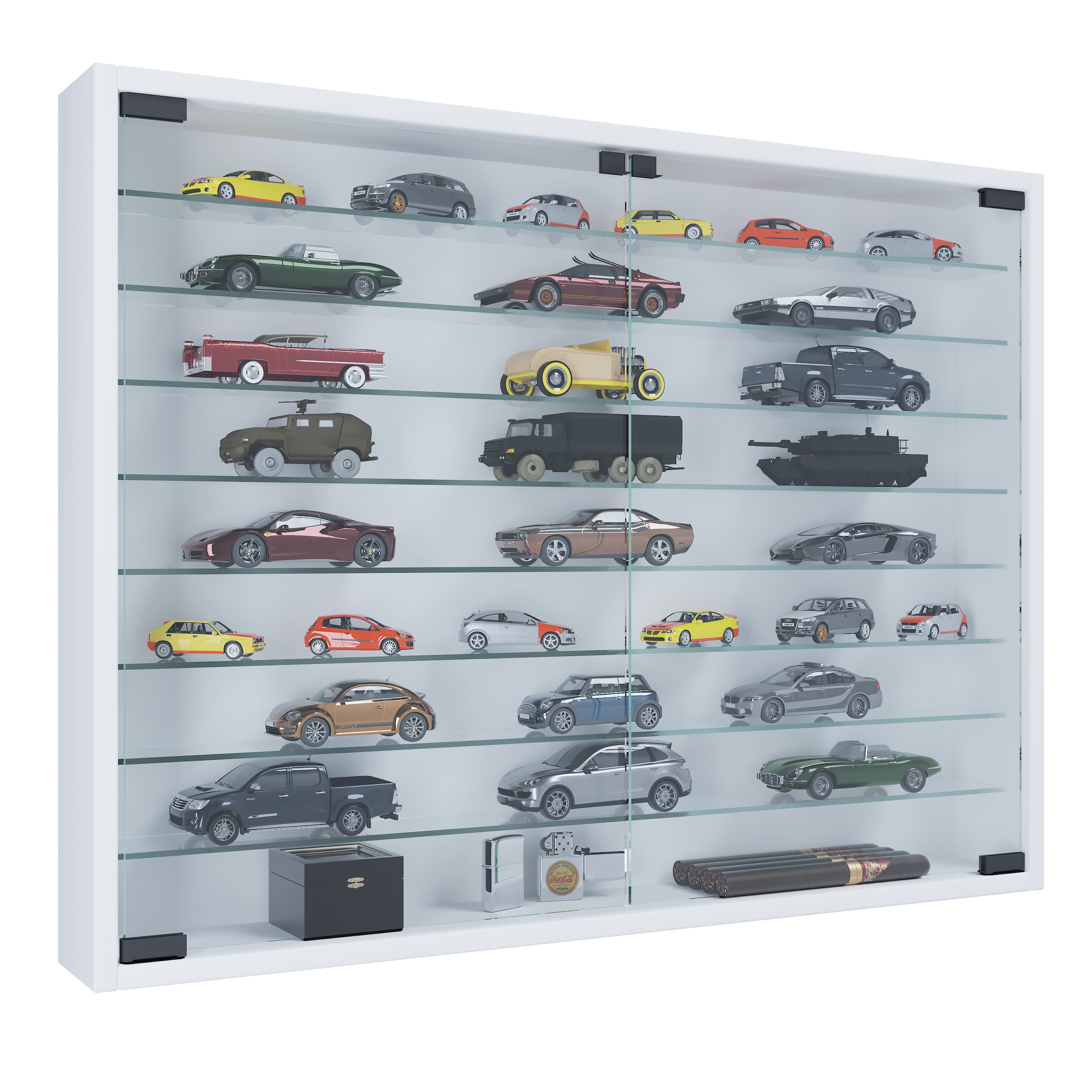 VCM Wandregal "Hängevitrine Wandvitrine Sammel Deko Mandosa XXL" 1 Stk. tlg.