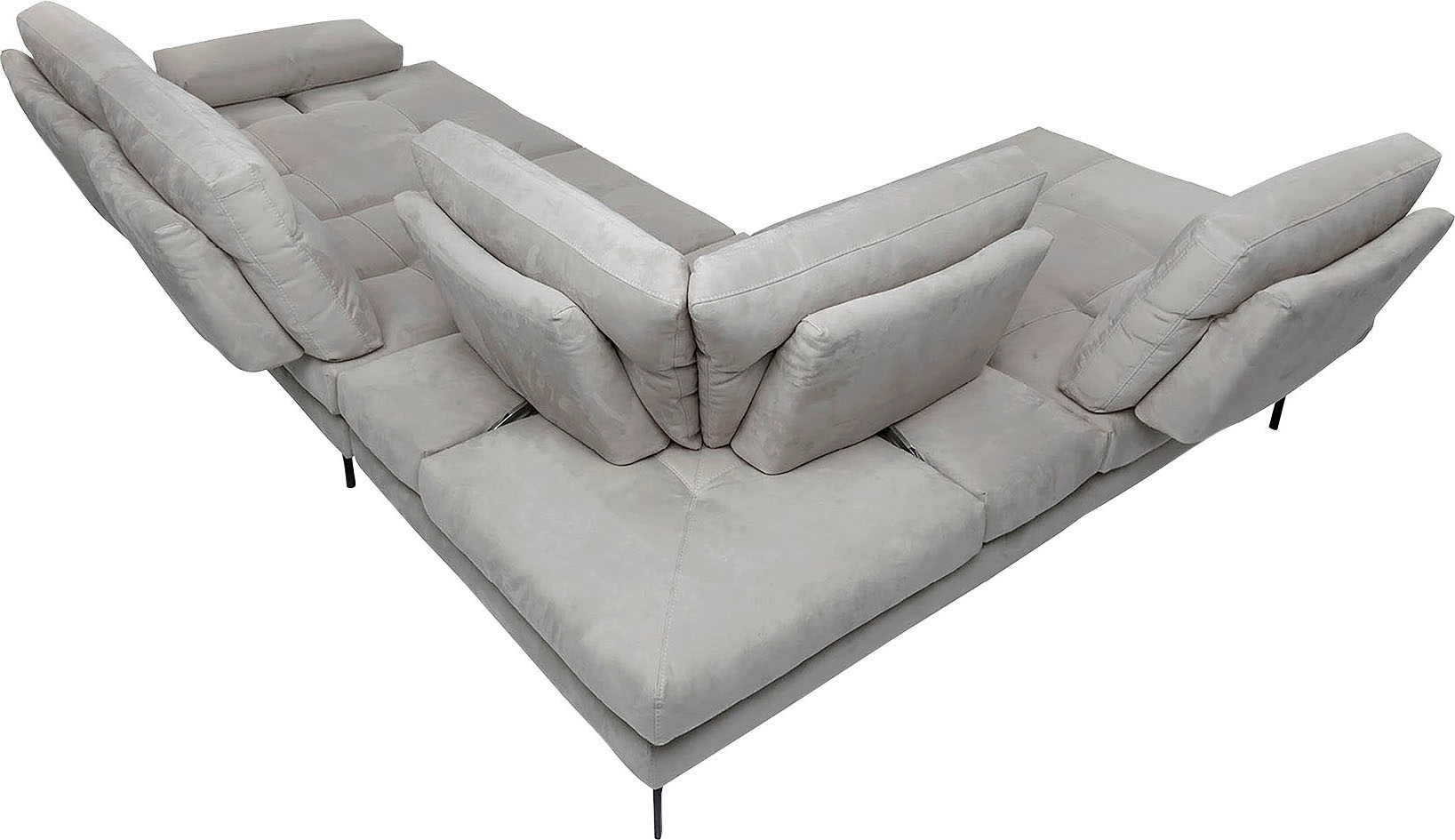 CALIA ITALIA Ecksofa »Toby Wing, L-Form, Designsofa mit sensationellem Sitzkomfort«, Sitztiefenverstellung, funktionale Ecke, Füße in schwarz matt