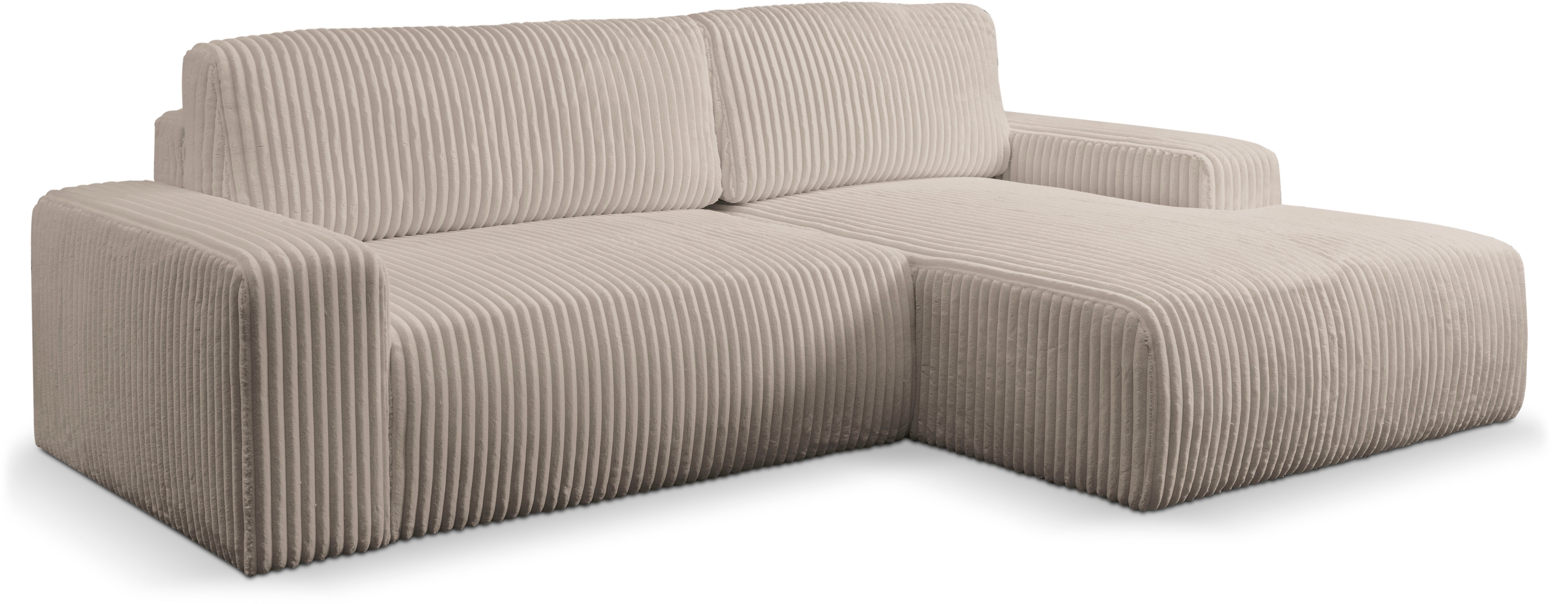 Thumbnail - WERK2 Ecksofa "Rotterdam-L, kuschelweicher Cord oder Breitcord, L-Form, Breite 267 cm", Design Ecksofa mit Schlaffunktio...