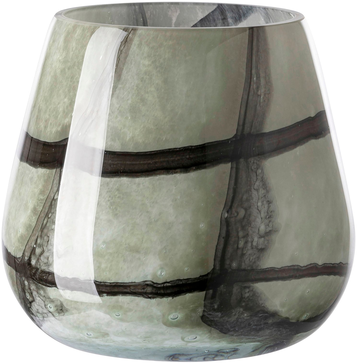 Fink "MARLY" Dekovase, Blumenvase, Windlicht, Vase aus Glas