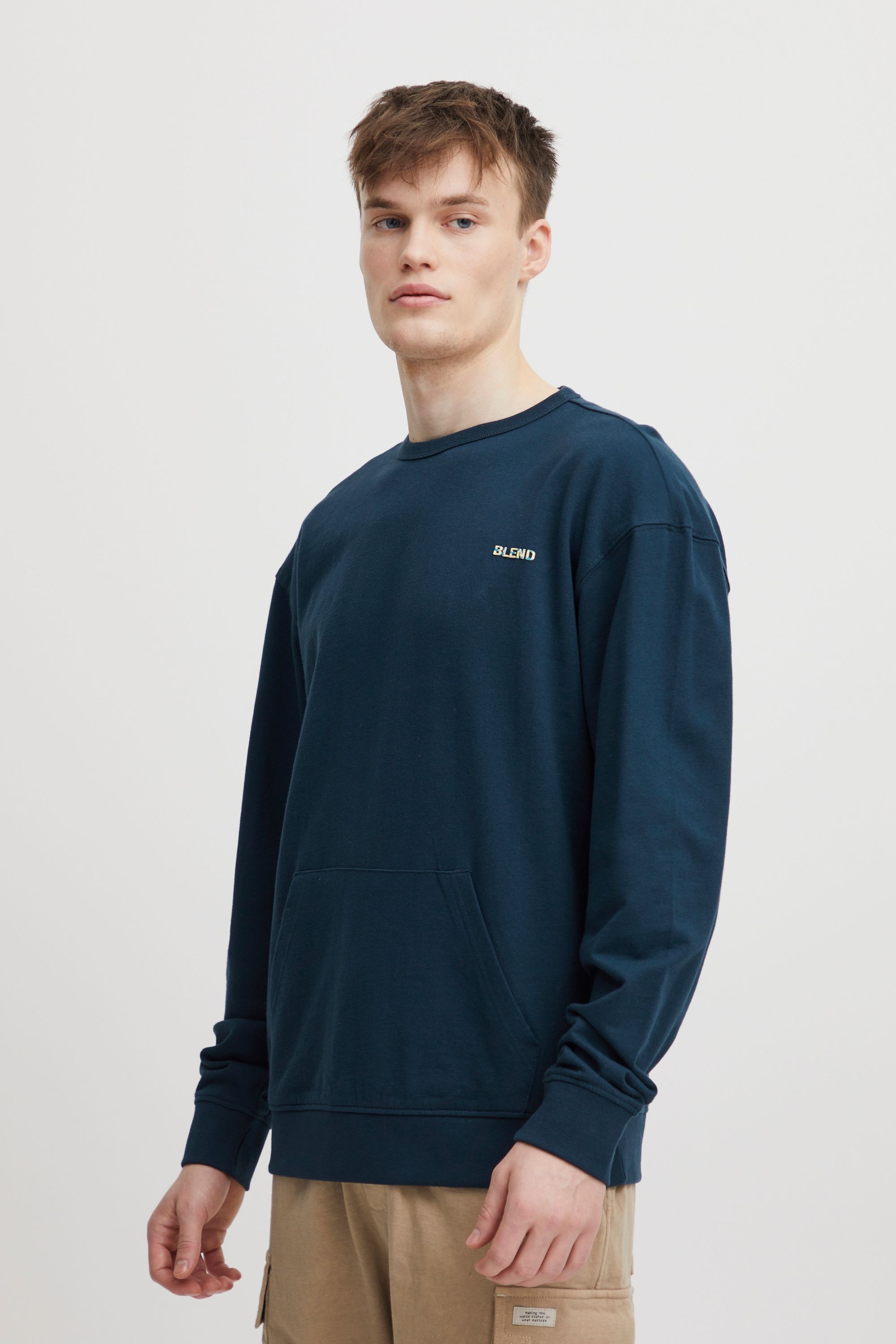 Blend Longpullover "BHSweatshirt", Klassisches Sweatshirt mit Rundhalsaussc günstig online kaufen