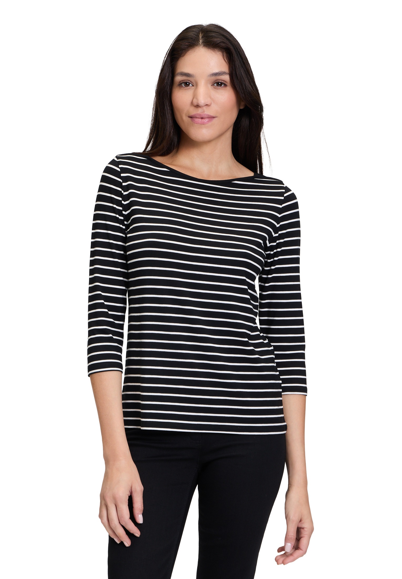 Betty Barclay 3/4-Arm-Shirt "Betty Barclay Ringelshirt mit U-Boot-Ausschnitt", Blende