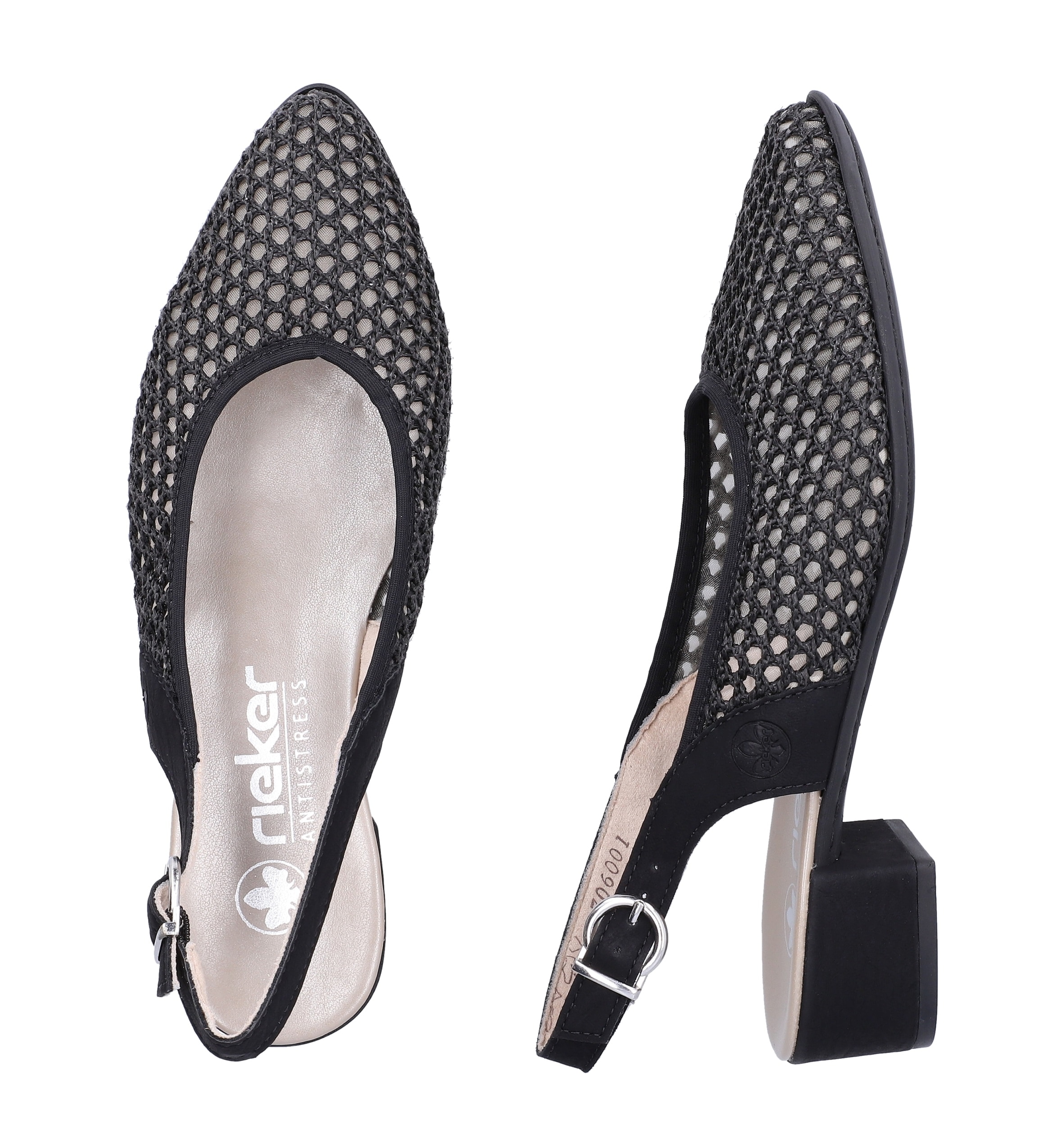 Rieker Slingsandale  Sommerschuh, Festtagsschuh, Blockabsatz, mit Riemchen