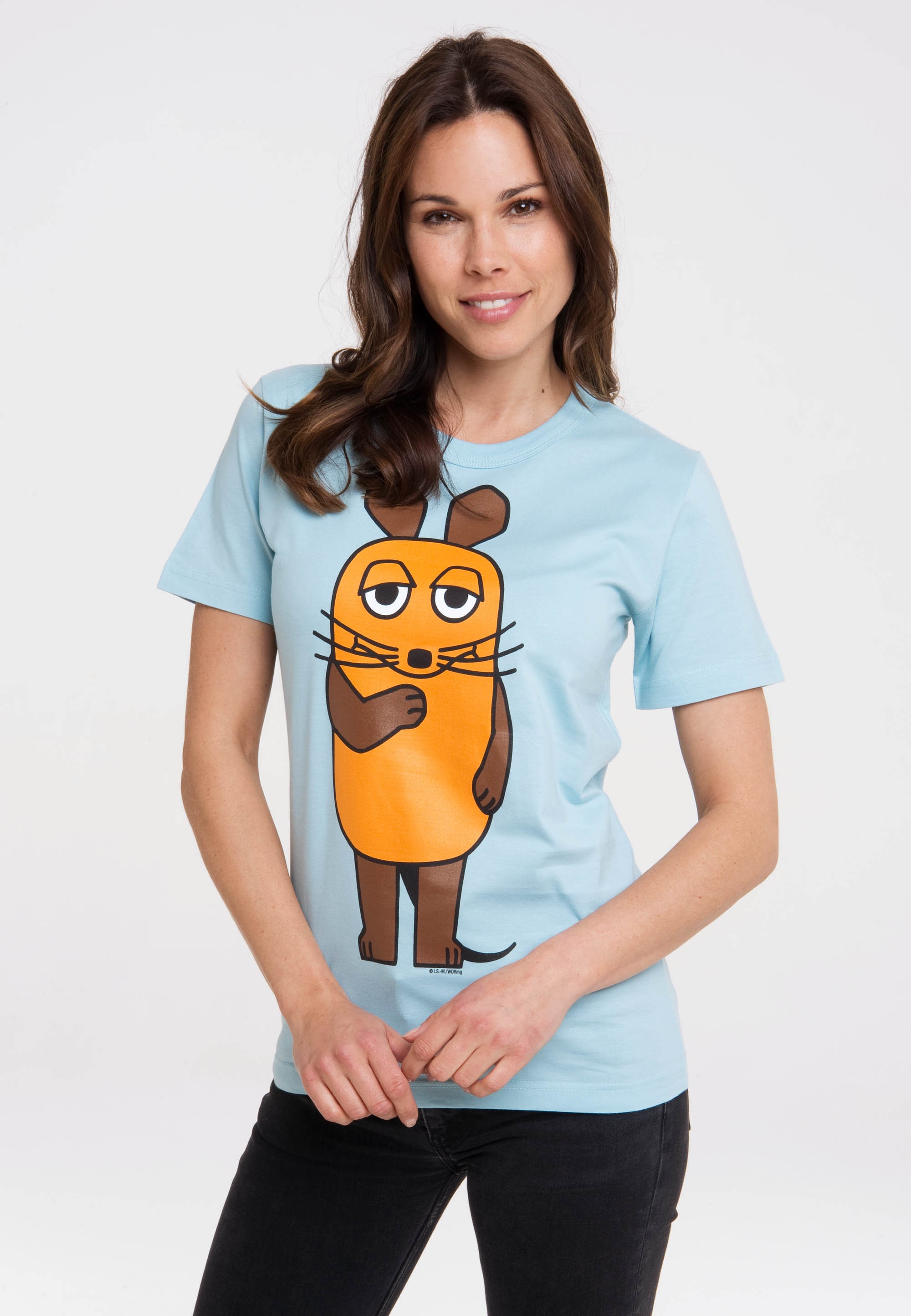 LOGOSHIRT T-Shirt »Die der mit mit Print BAUR kaufen Maus«, Sendung | lizenziertem für