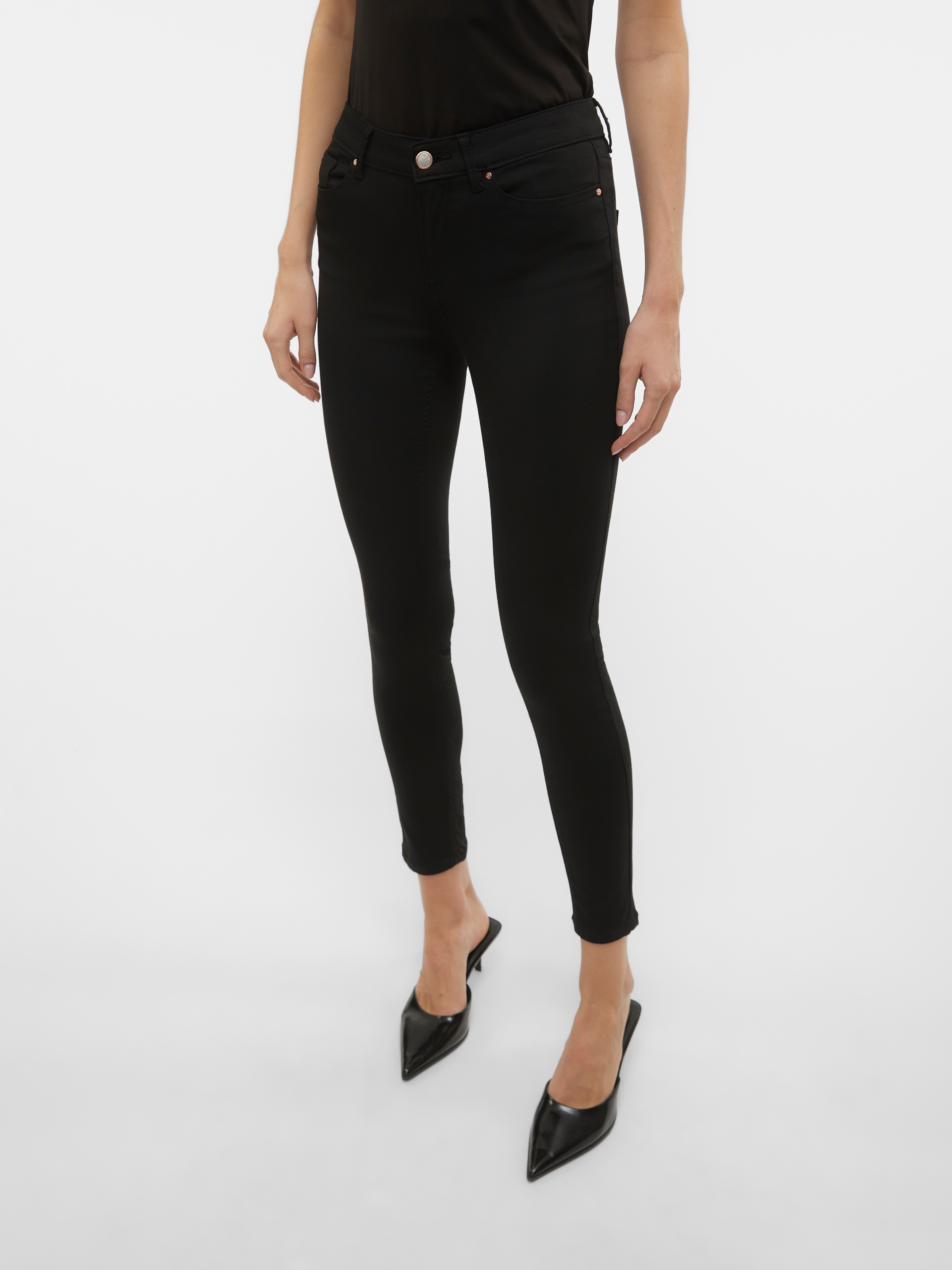 Vero Moda Skinny-fit-Jeans "VMFLASH MR SKINNY JEANS LI140 GA NOOS" Baumwoll günstig online kaufen