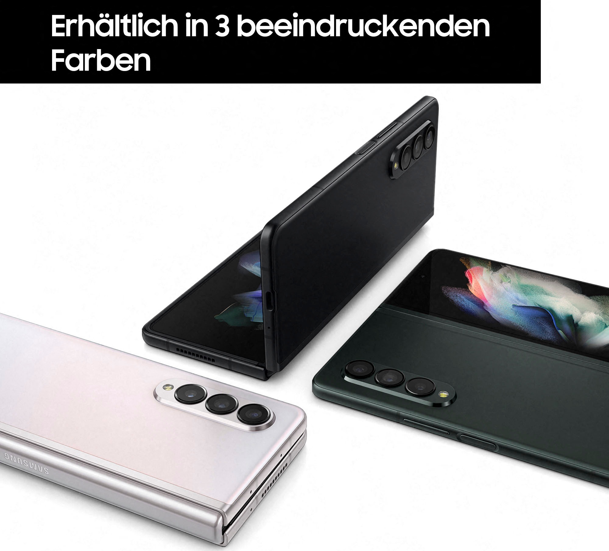 Samsung Smartphone »Galaxy Z Fold 3, 5G 256GB«, Phantom Silver, 19,19 cm/7,6  Zoll, 256 GB Speicherplatz, 12 MP Kamera | BAUR