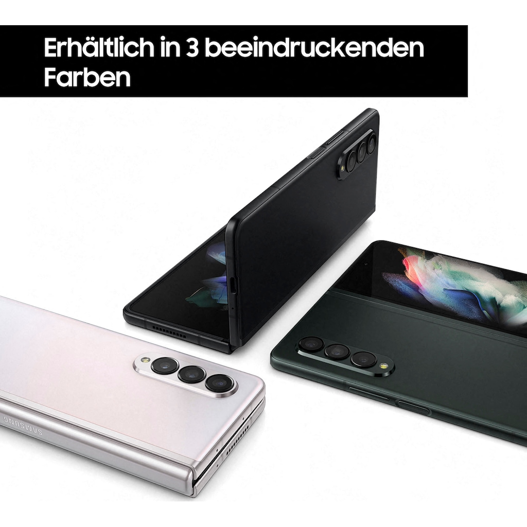 Samsung Smartphone »Galaxy Z Fold 3, 5G 256GB«, Phantom Silver, 19,19 cm/7,6 Zoll, 256 GB Speicherplatz, 12 MP Kamera