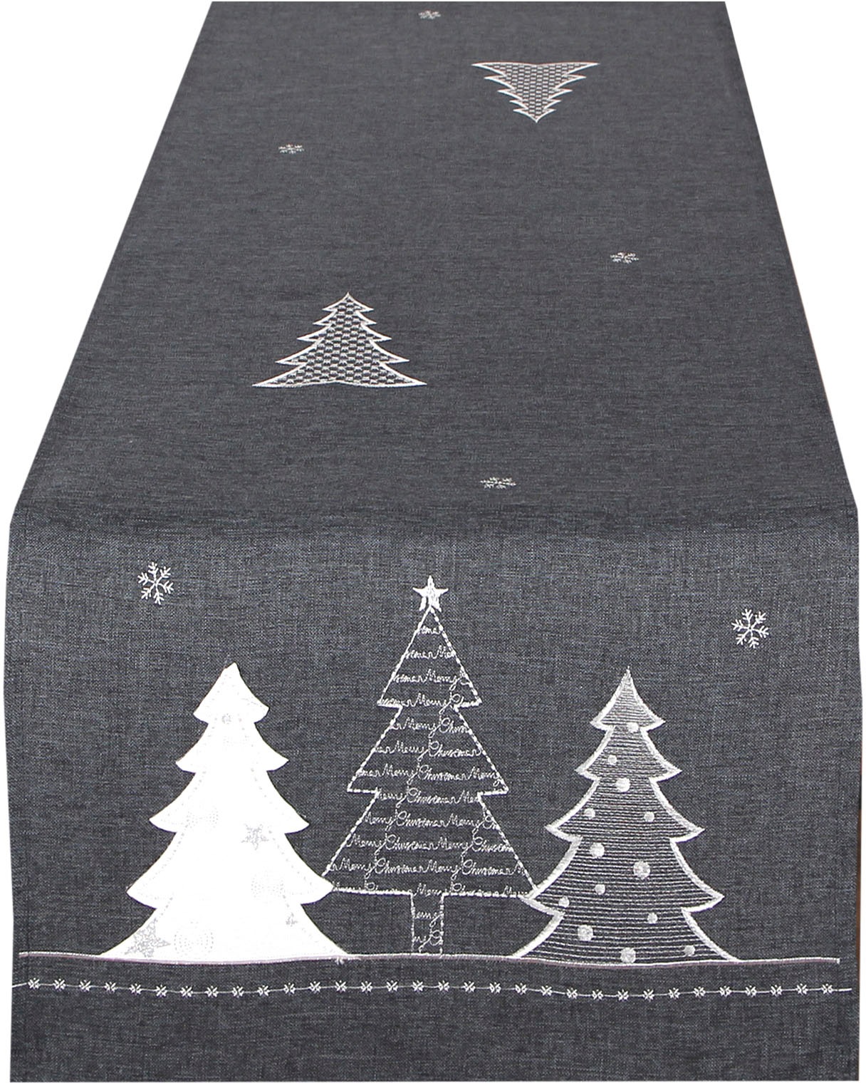 Delindo Lifestyle Tischläufer "Tannenbaum" Glattes Gewebe, bestickt günstig online kaufen