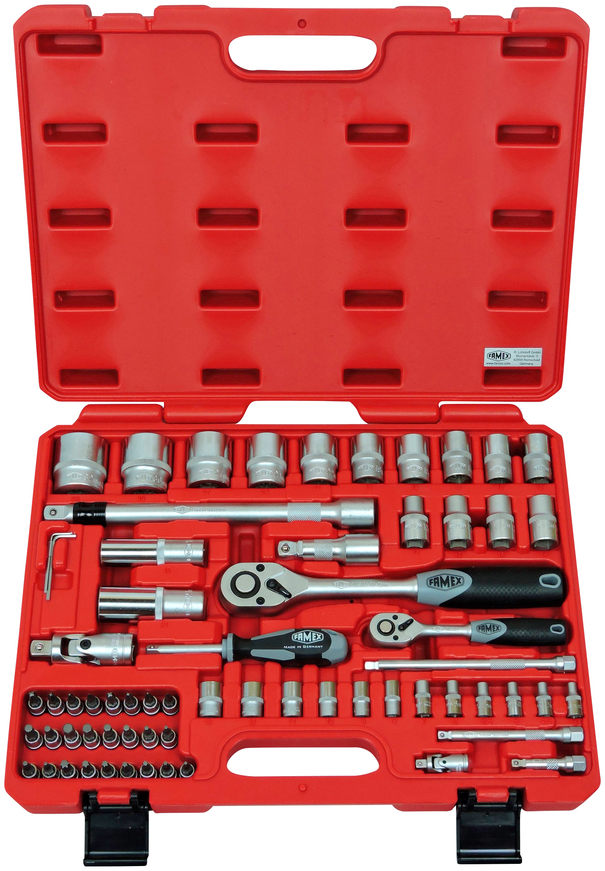 FAMEX Werkzeugset »580-SD-20«, (66 St.), für Kellerraum und Werkstatt  kaufen | BAUR | Werkzeug-Sets