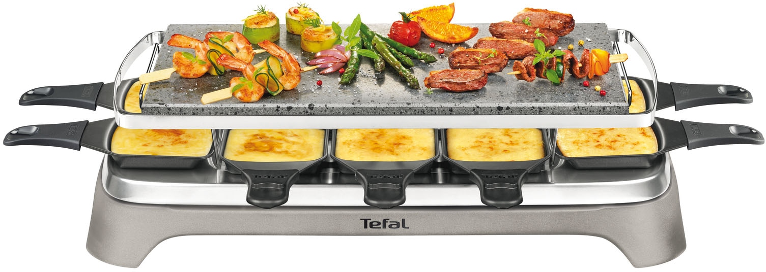 Raclette »PR457B Pierrade«, 10 St. Raclettepfännchen, 1350 W, Grill-Platte aus Stein,...