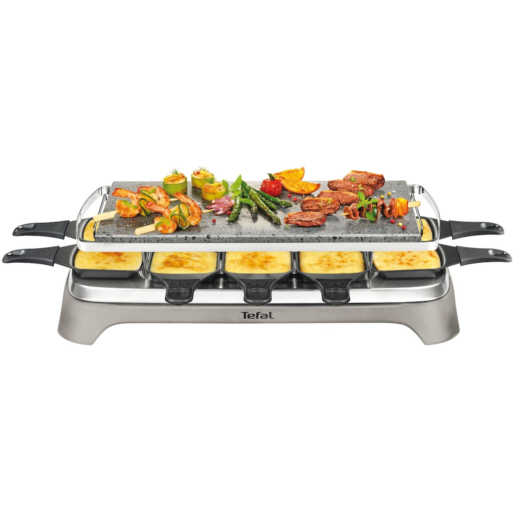 Tefal Raclette »PR457B Pierrade«, 10 St. Raclettepfännchen, 1350 W