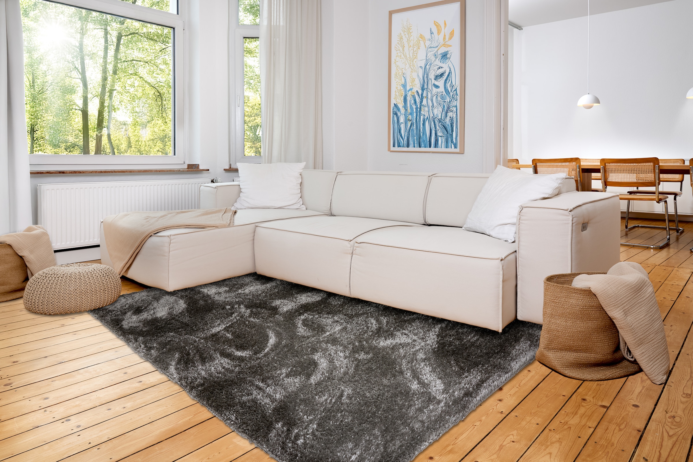 ASTRA Hochflor-Teppich »Paulie 250«, rechteckig, 25 mm Höhe, weicher Langflor, Shaggy, Wohnzimmer, Schlafzimmer