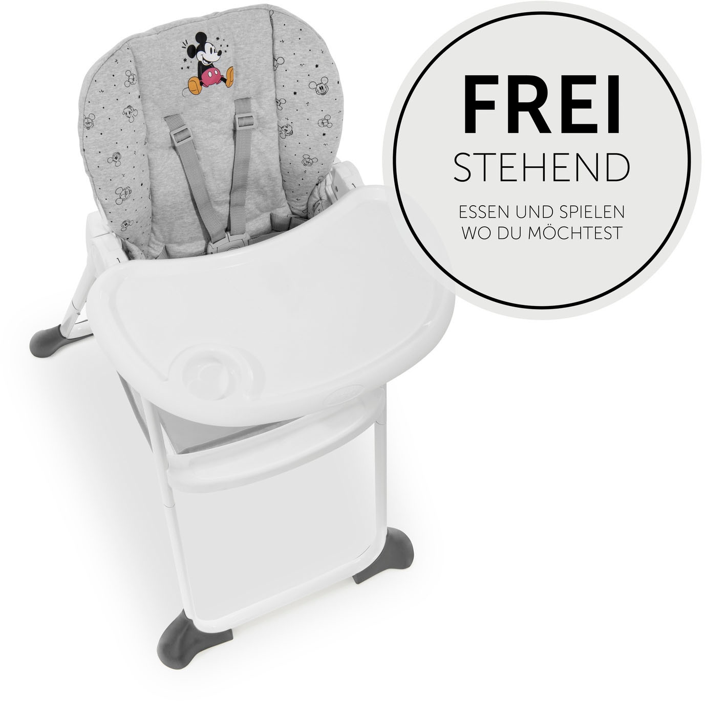 Hauck Hochstuhl »Sit N Fold, Mickey Mouse grey«, zusammenklappbar