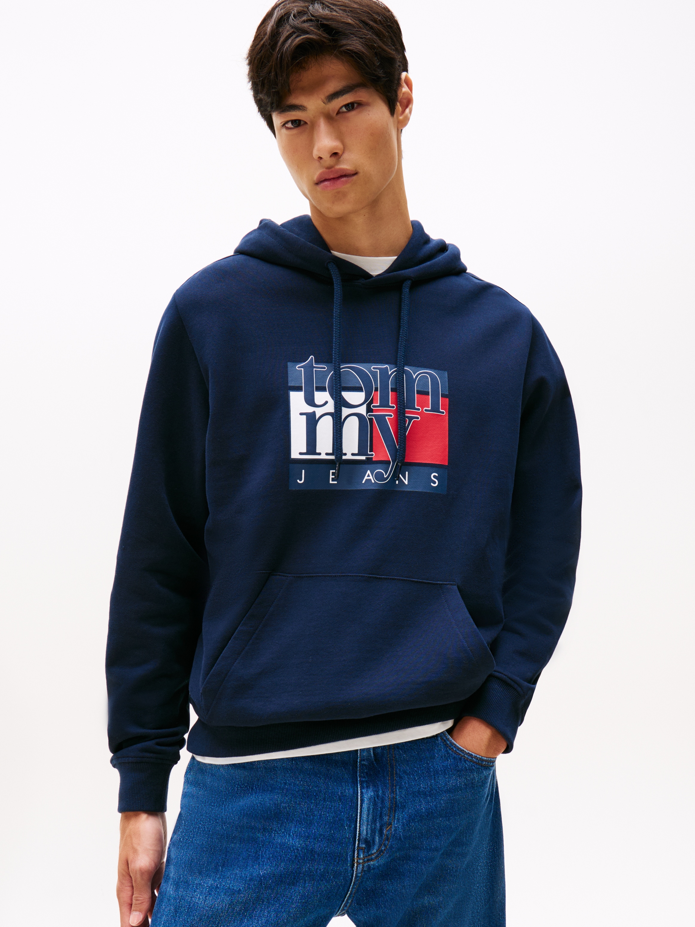 Tommy Jeans Hoodie "TJM RWB FLAG", Regular Fit, Sweatshirt, mehrfarbiger Pr günstig online kaufen