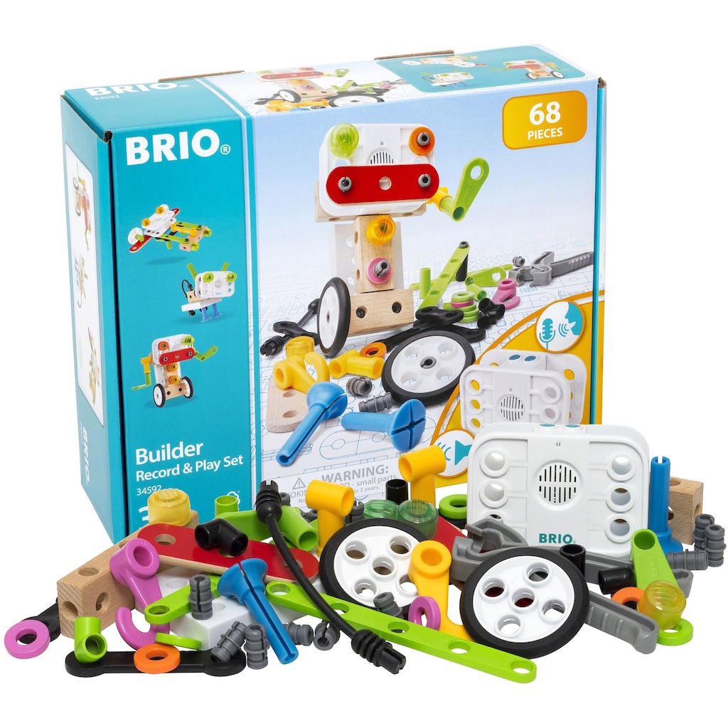 BRIO® Konstruktions-Spielset »Builder Record & Play Set«, (68 St.)