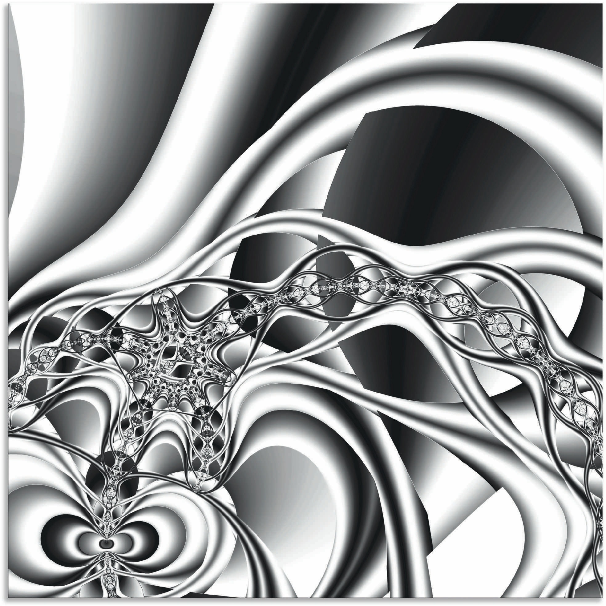 Artland Wandbild »Silberne Kette«, Muster, (1 St.), als Alubild, Outdoorbild, Leinwandbild, Wandaufkleber, versch. Größen