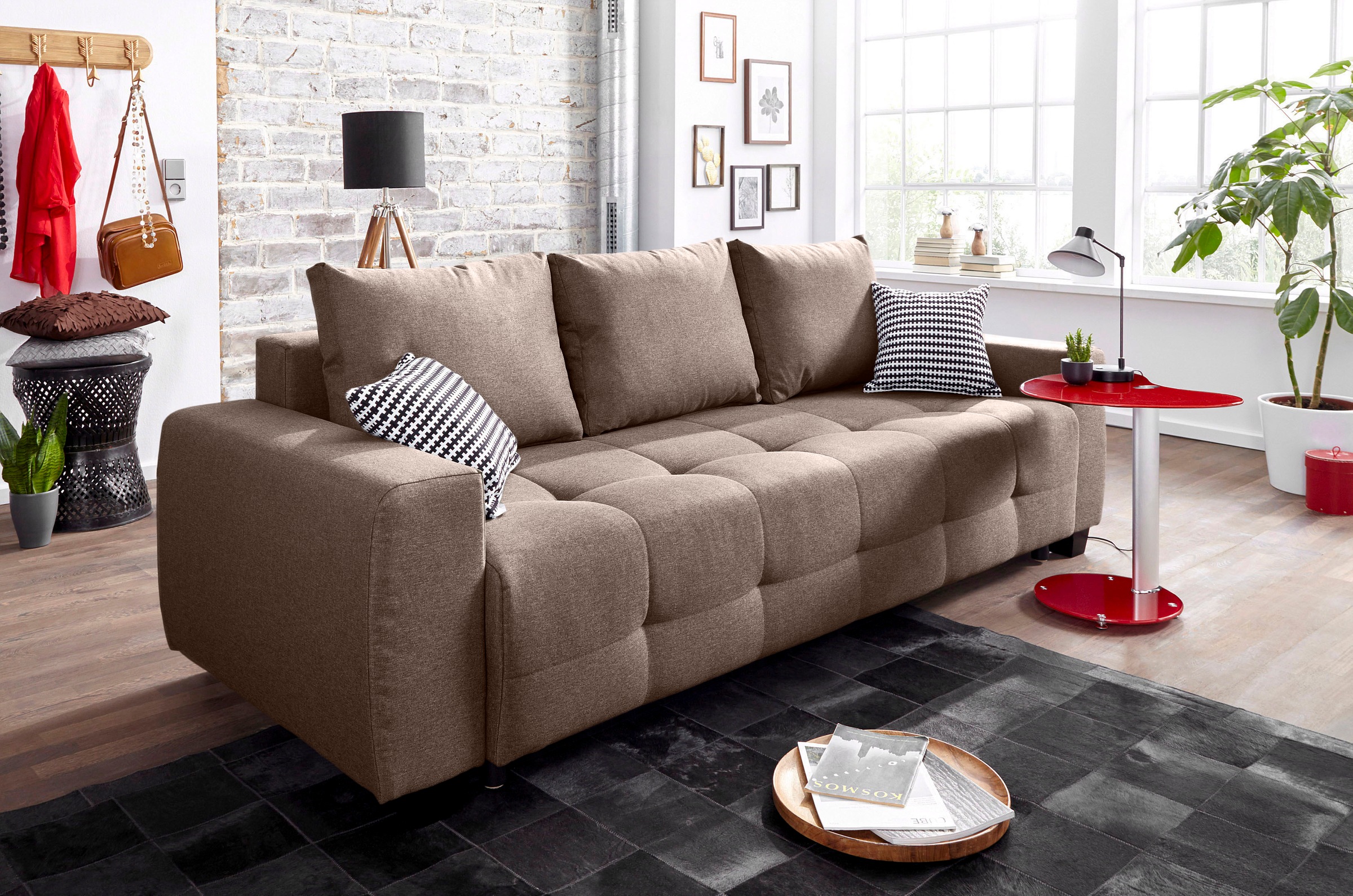 COLLECTION AB Schlafsofa "Bella", mit Bettfunktion und Bettkasten, inkl. lo günstig online kaufen