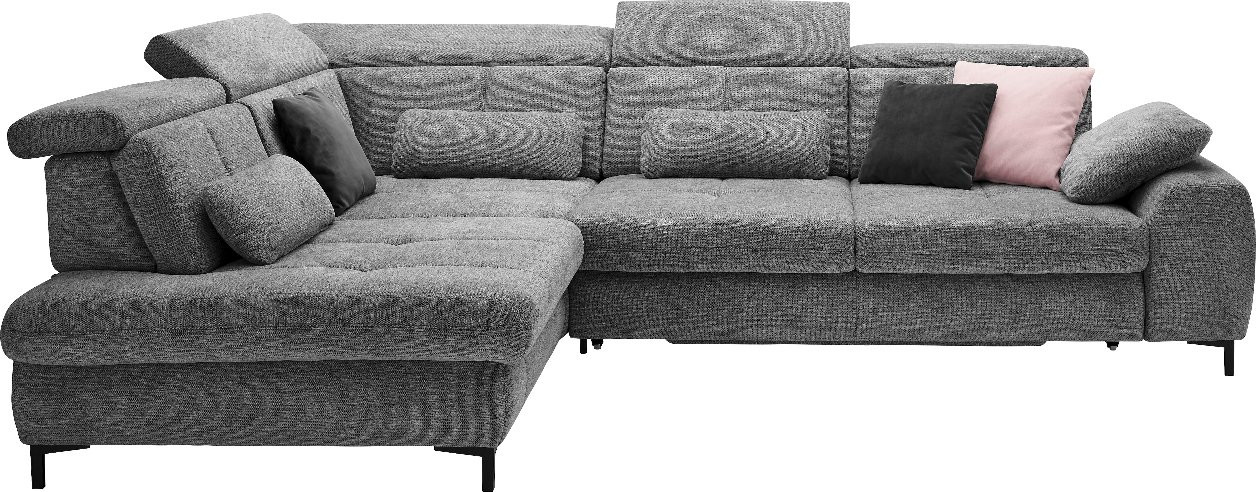 set one by Musterring Ecksofa Kaltschaumpolsterung, Flachgewebe, whlw. mit Funktionen, Sitzhöhe 49