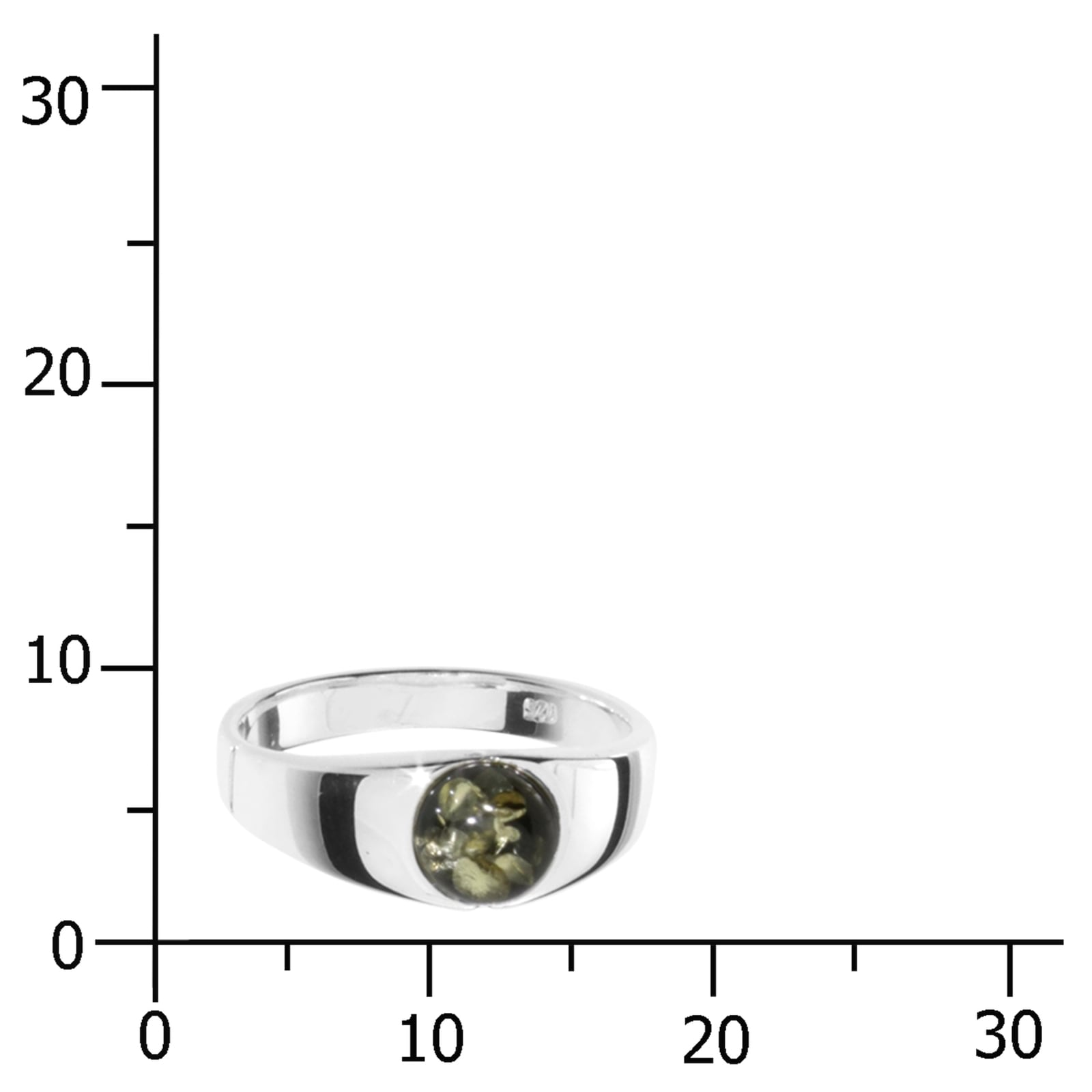OSTSEE-SCHMUCK Fingerring »- Sina - Silber 925/000 - Bernstein«