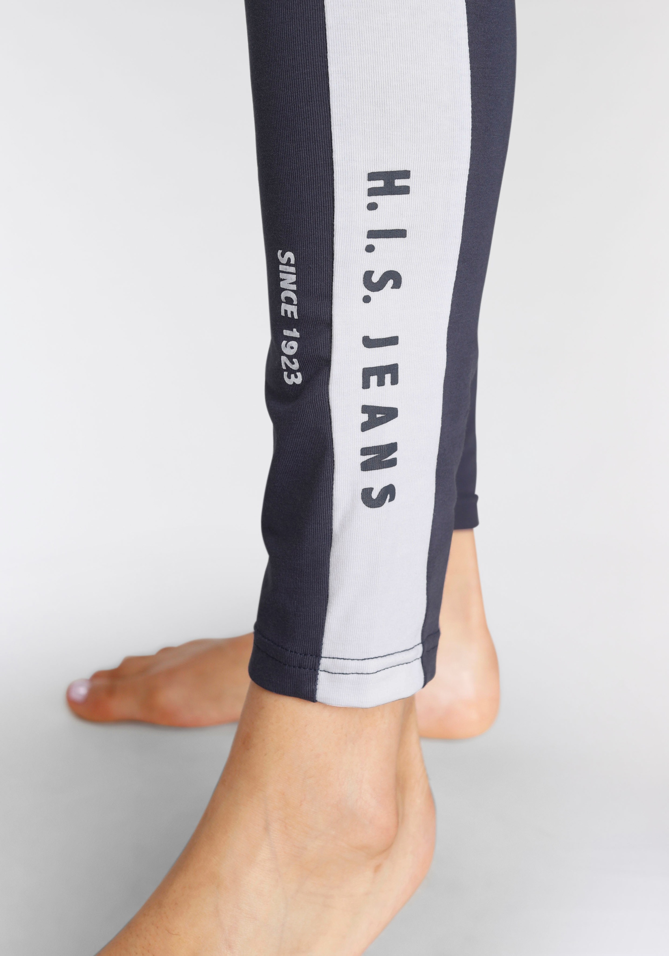 H.I.S Leggings, mit weißem Seitenstreifen Logodruck und bestellen BAUR 