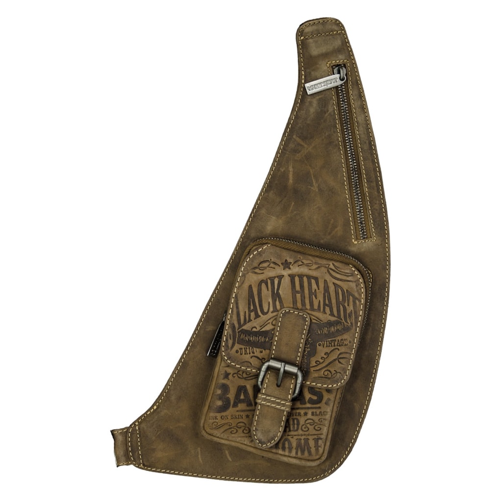 Damenmode Taschen JACK'S INN 54 Umhängetasche »Vengeance«, mit aufgesetzter Tasche mit Magnetverschluss dunkelbraun