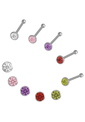 Nasenpiercing-Set »Multipack Schmuck Geschenk Silber 925 Piercing Nasenstecker«, (Set,...