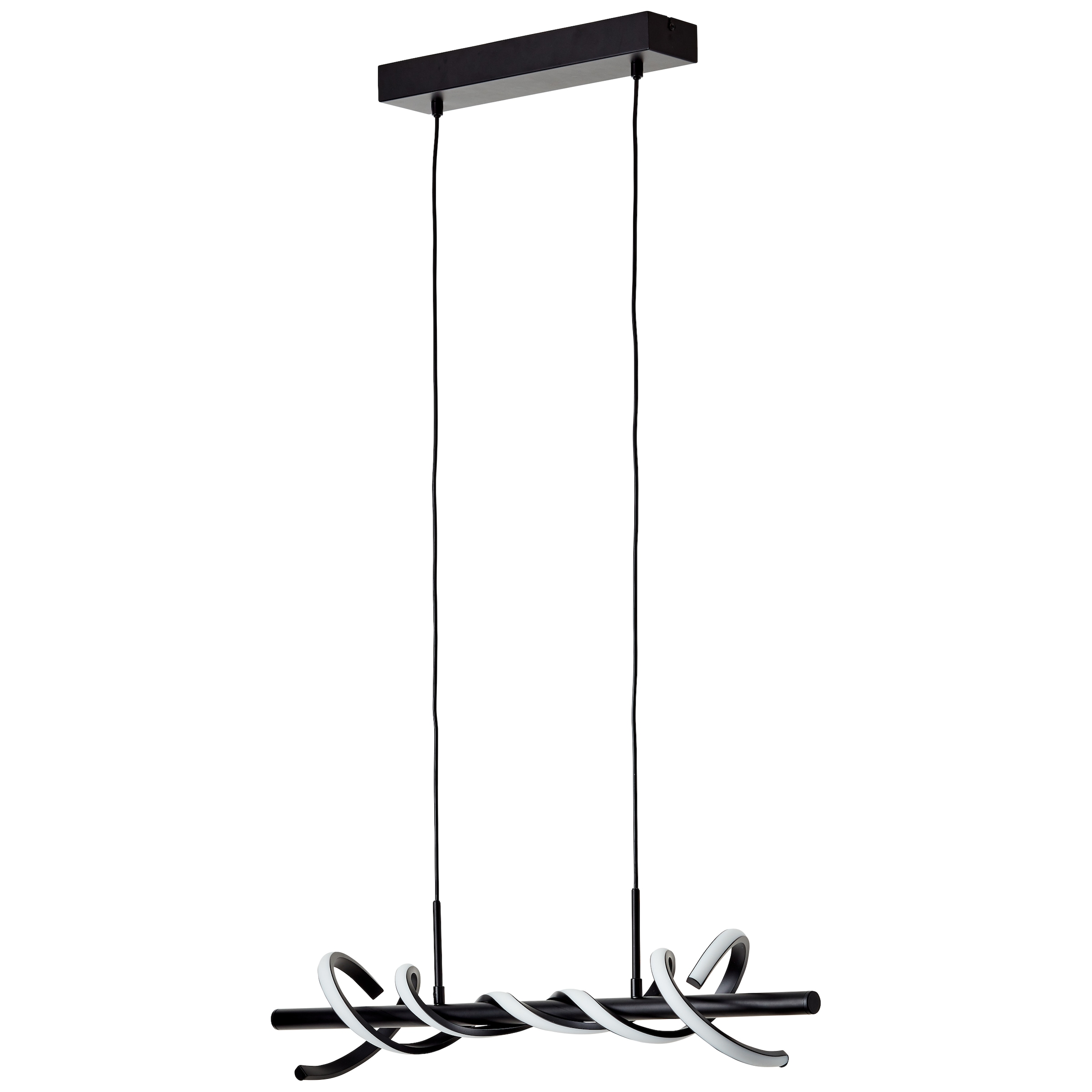Brilliant LED Pendelleuchte »Amalie«, Höhe 150 cm, Breite 76 cm, 2100lm, kürzbar, Metall/Kunststoff, schwarz