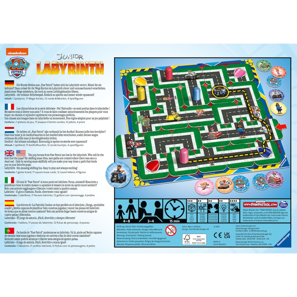 Ravensburger Spiel »PAW Patrol Junior Labyrinth«