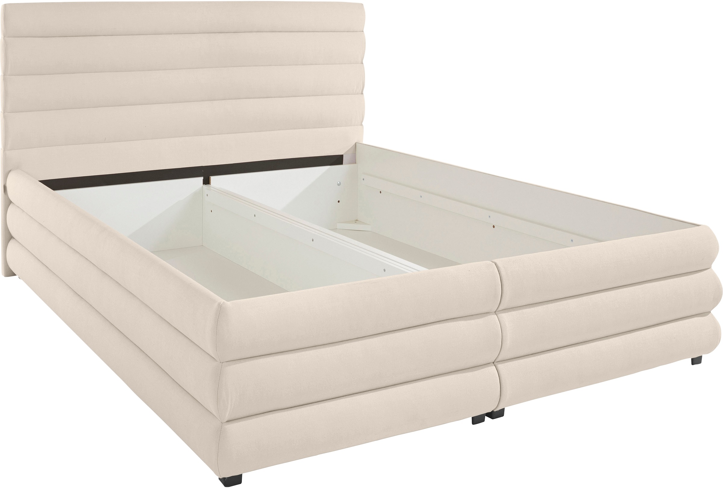 Polsterbett "Maylis", beige (creme), B:172cm L:211cm, 100% Polyester, LEGER HOME BY LENA GERCKE, Betten, Polsterbett ohne Bettkasten Polsterbett, wahlweise mit und ohne Matratze und Lattenrost, auch in 200cm Breite 3