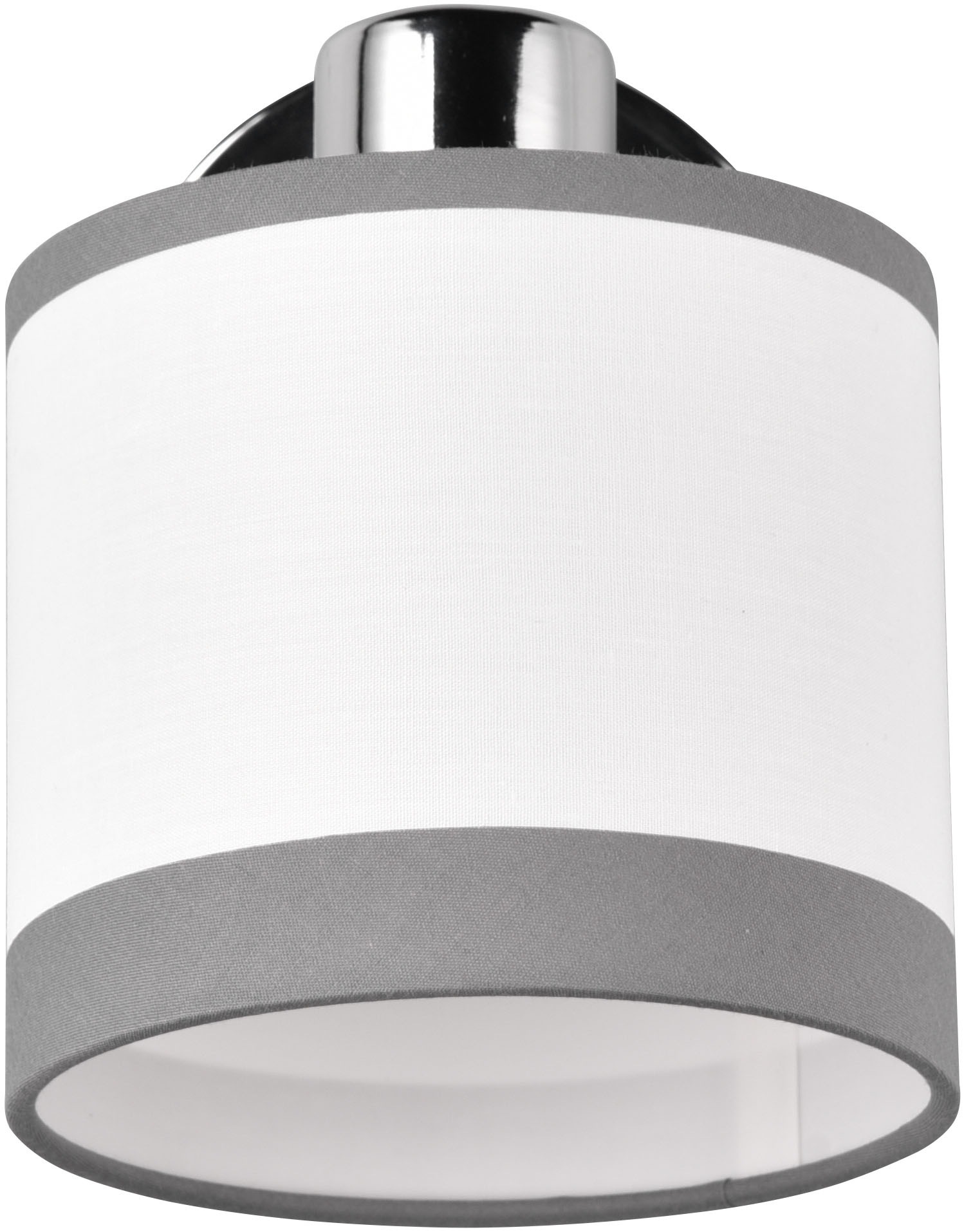 REALITY Leuchten Deckenstrahler »DAVOS, Deckenlampe mit Stoffschirm exkl 2xE14 max 28W Ø30cm Höhe 22cm«, 1 flammig, Leuchtmittel E14 | Leuchtmittel wechselbar, Deckenleuchte Küche Schlafzimmer Wohnzimmer Stoffschirm zweifarbig