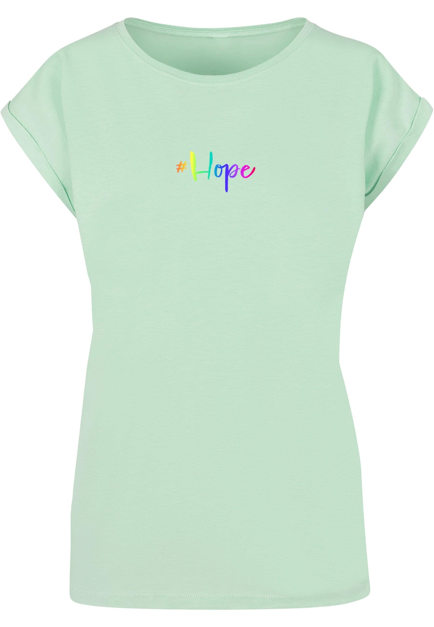 Merchcode T-Shirt "Merchcode Damen Ladies Hope Rainbow Extended Shoulder Te günstig online kaufen