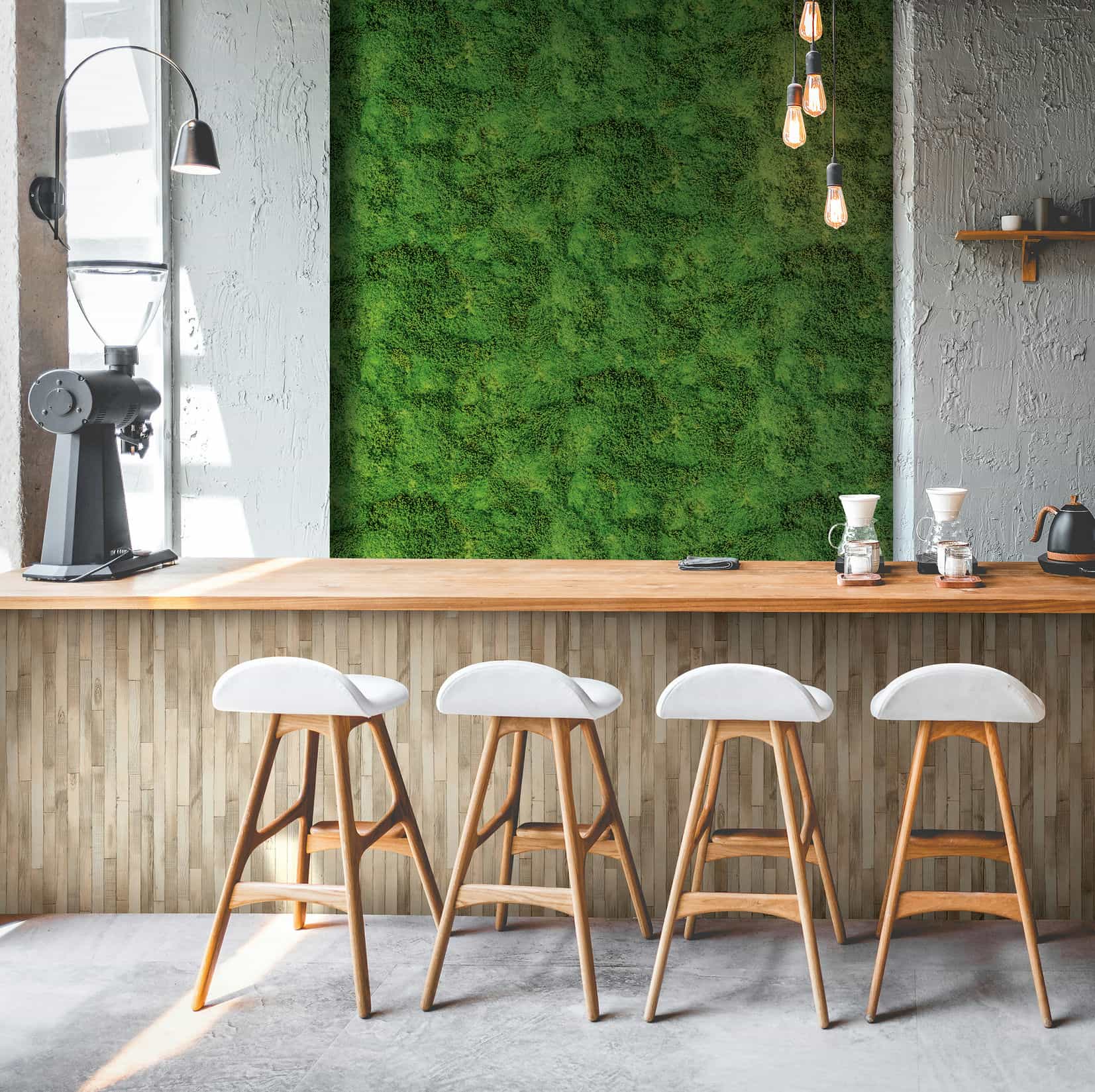 Marburg Vliestapete "Tapete Mooswand" geprägt moderne Vliestapete für Wohnzimmer Schlafzimmer Küche