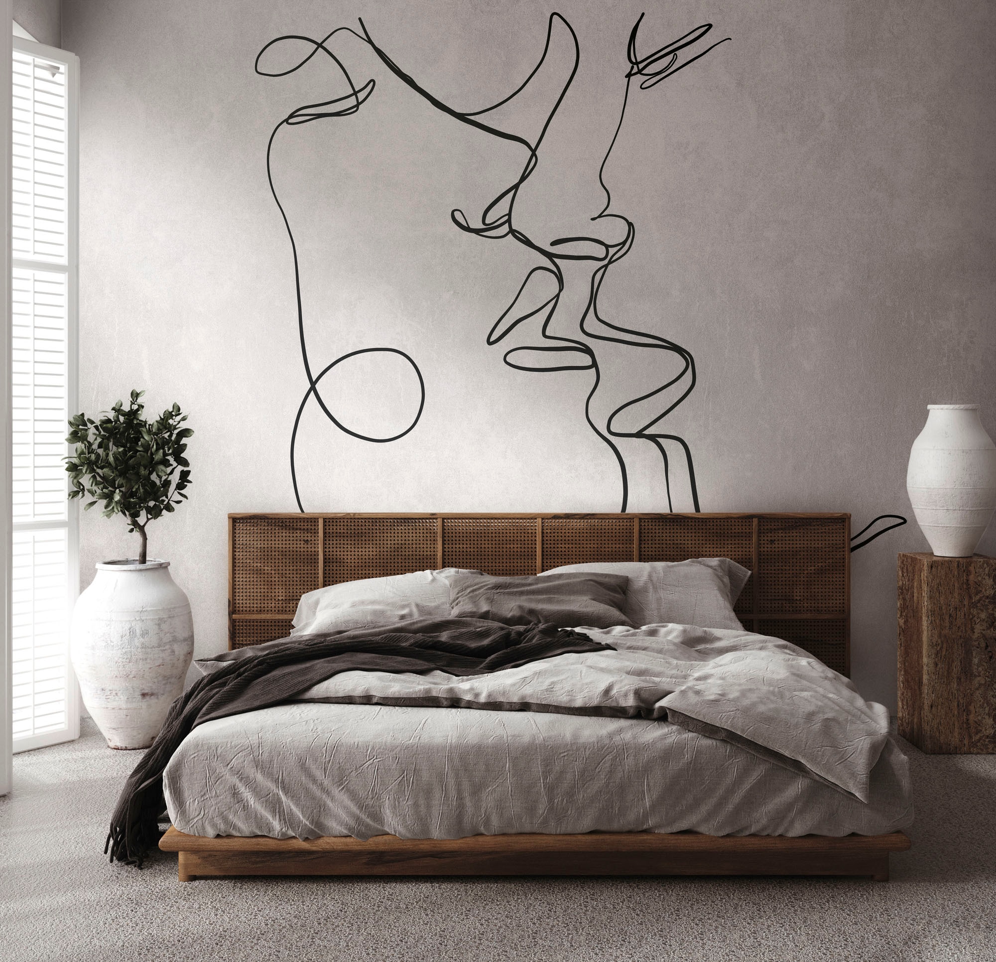 living walls Fototapete »The Wall«, abstrakt-bedruckt-Motiv, Fototapete Modern Tapete Abstrakt Tapeten Wohnzimmer Flur Design Optik