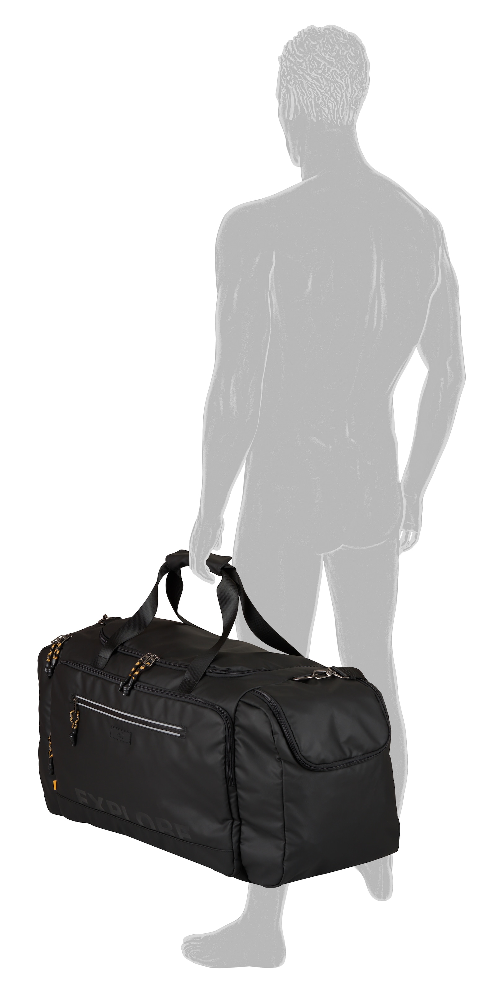 camel active Reisetasche »Explore«, wasserabweisendes recyceltes Nylon und reflektierende Reißverschlüsse