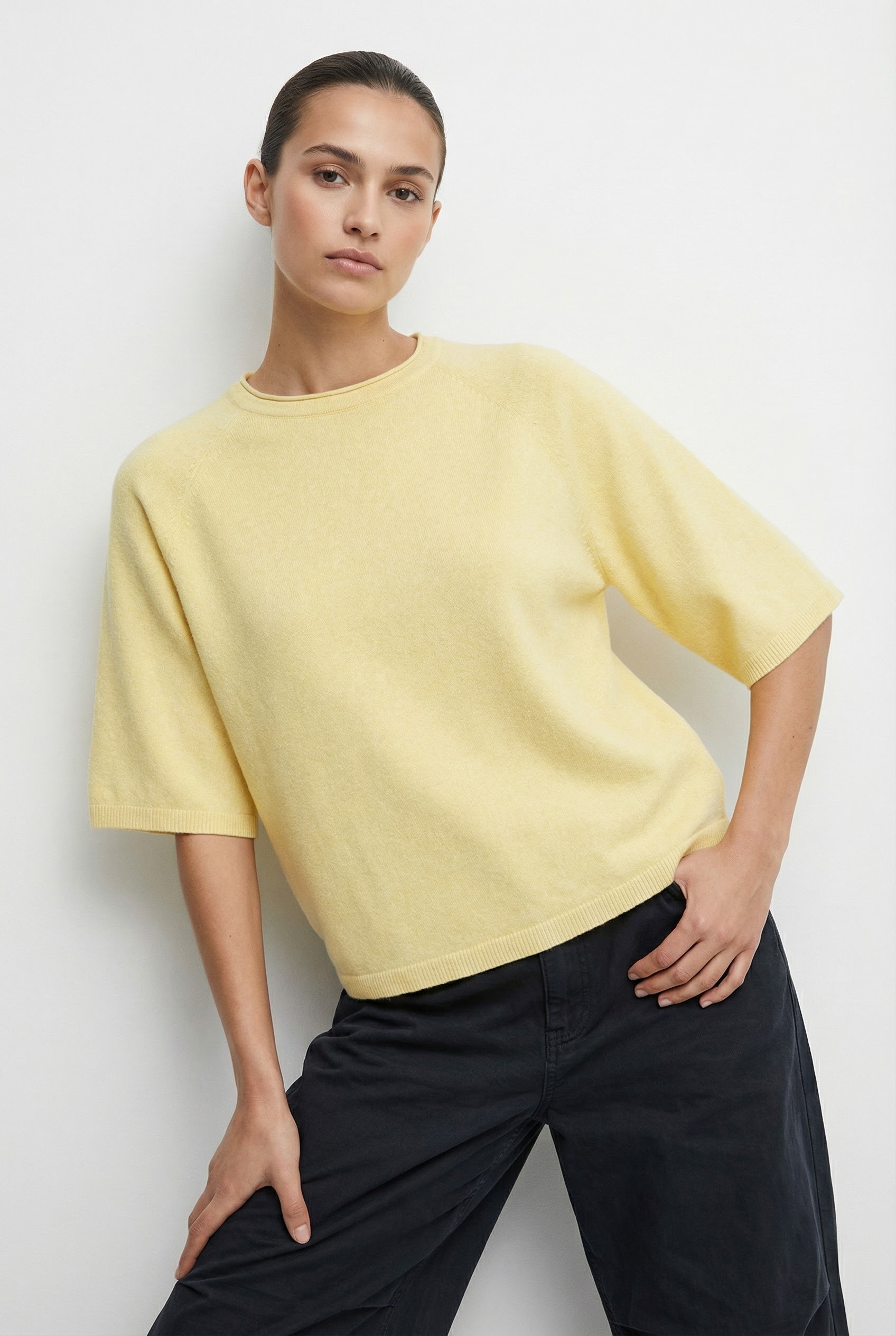 ONLY Rundhalspullover "ONLLOYAL 2/4 O-NECK KNT NOOS" mit Halbarm günstig online kaufen