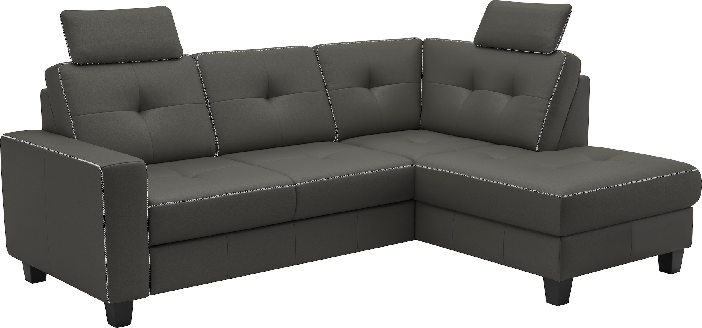 Places of Style Ecksofa »Varese«, wahlweise mit Bettfunktion und Bettkasten