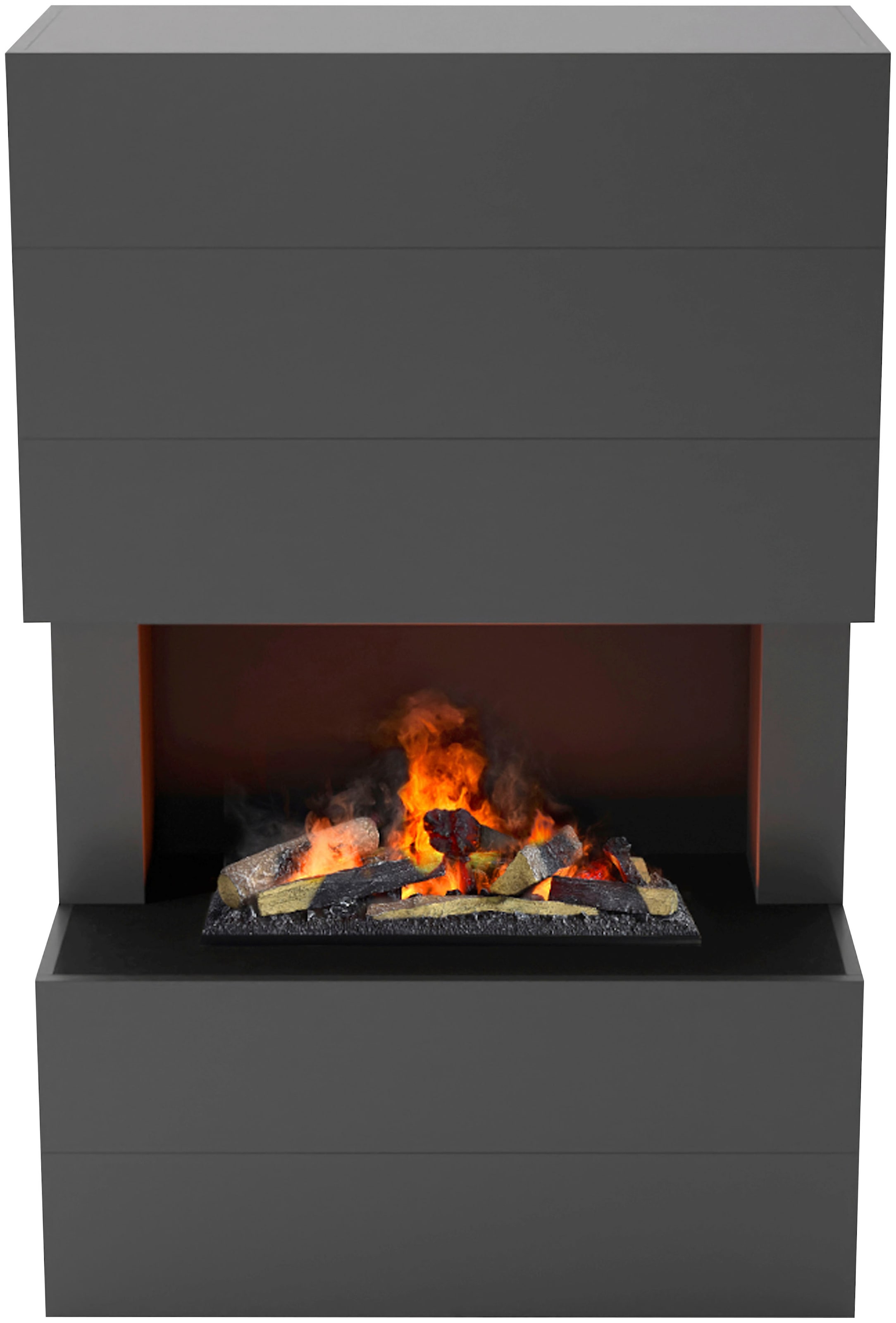 GLOW FIRE Elektrokamin »»Tucholsky 3 sided««, Wasserdampfkamin mit 3D Feuer mit integriertem Knistereffekt
