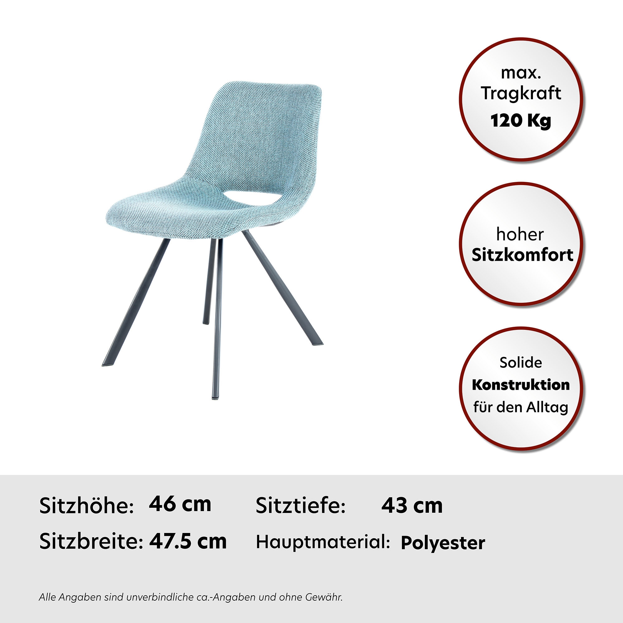 Kayoom Stuhl »Josephine 325 2er-Set , zeitloses Design, mit geometrischer Aussparung« (Set) 2 Stk.pflegeleicht, schlicht, weiche Polsterung für angenehmes Sitzgefühl