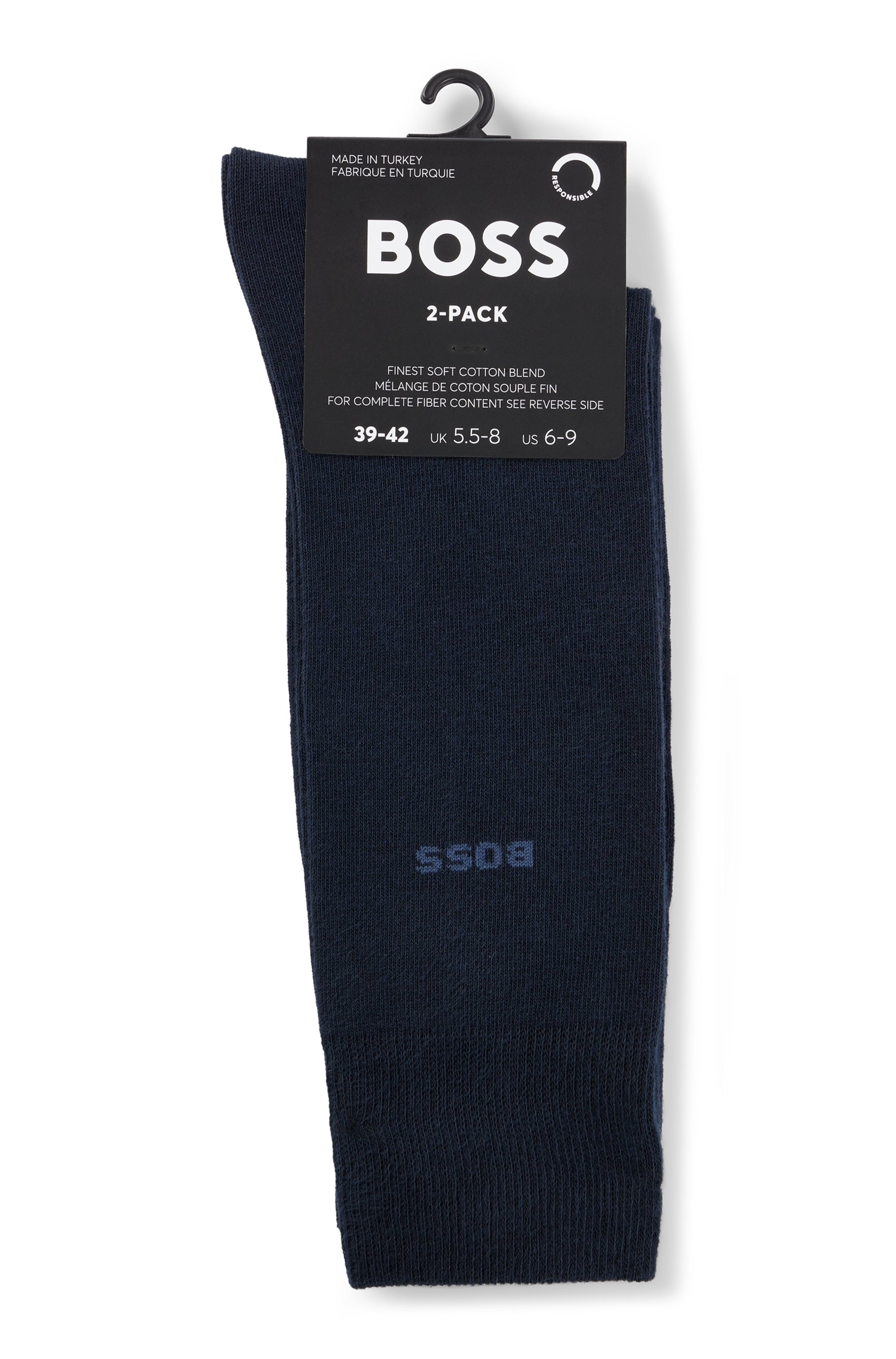 BOSS Businesssocken »2P RS Uni CC«, (Packung, 2 Paar, 2er), mit Markenlogo