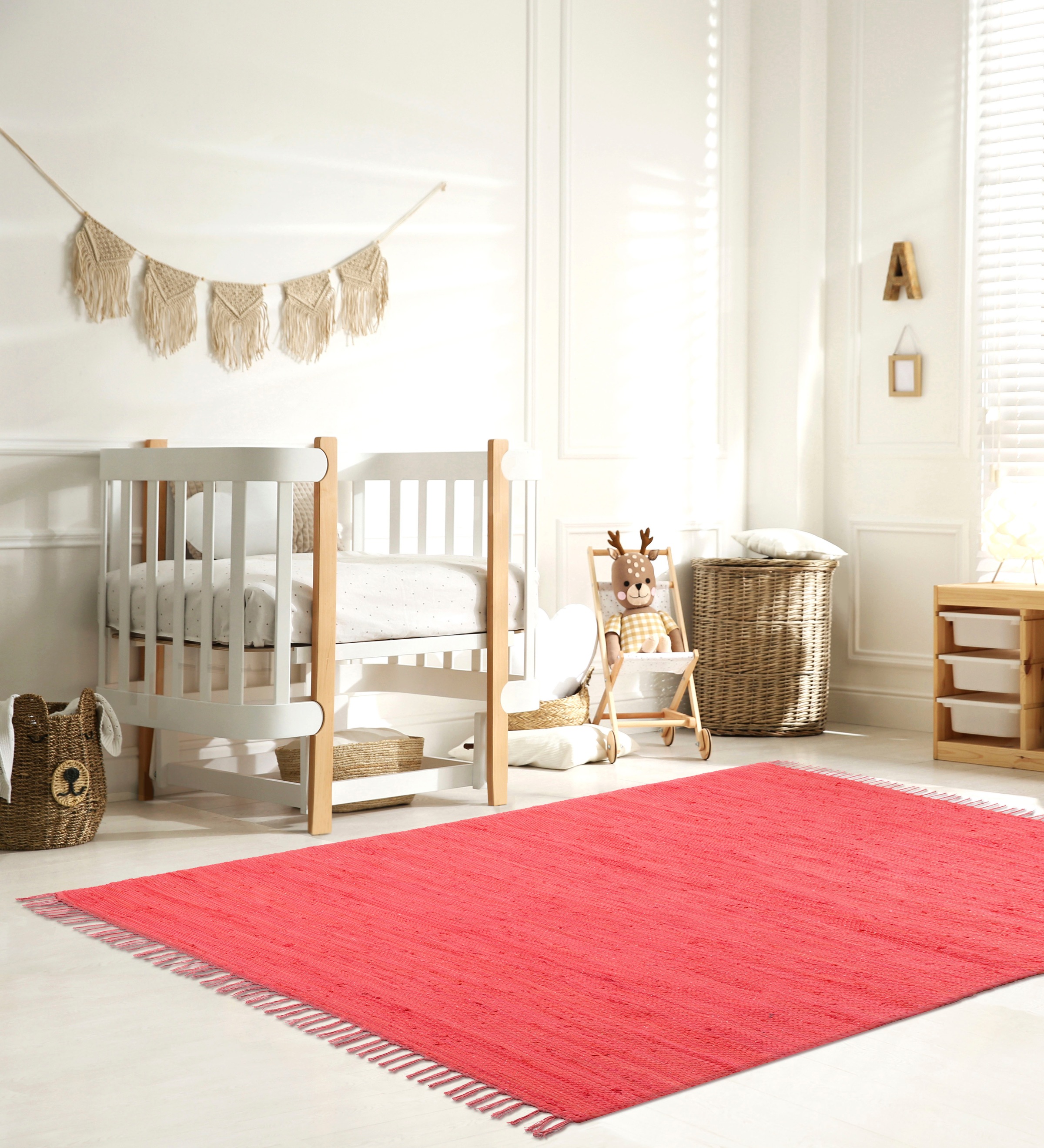 OTTO home Kinderteppich "Insa Fleckerl" rechteckig 5 mm Höhe Uni Farben, pa günstig online kaufen