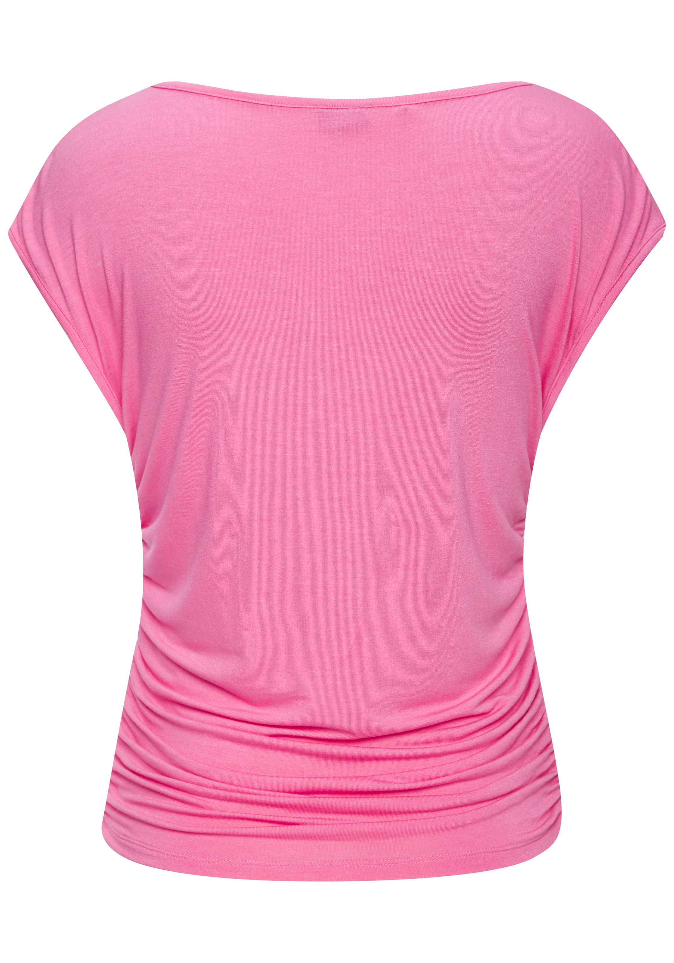 Buffalo T-Shirt mit seitlicher Raffung, Jerseyshirt, Basic