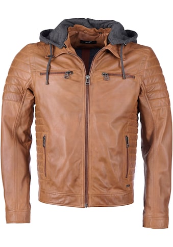 Lederjacke »Lederjacke«, mit Kapuze