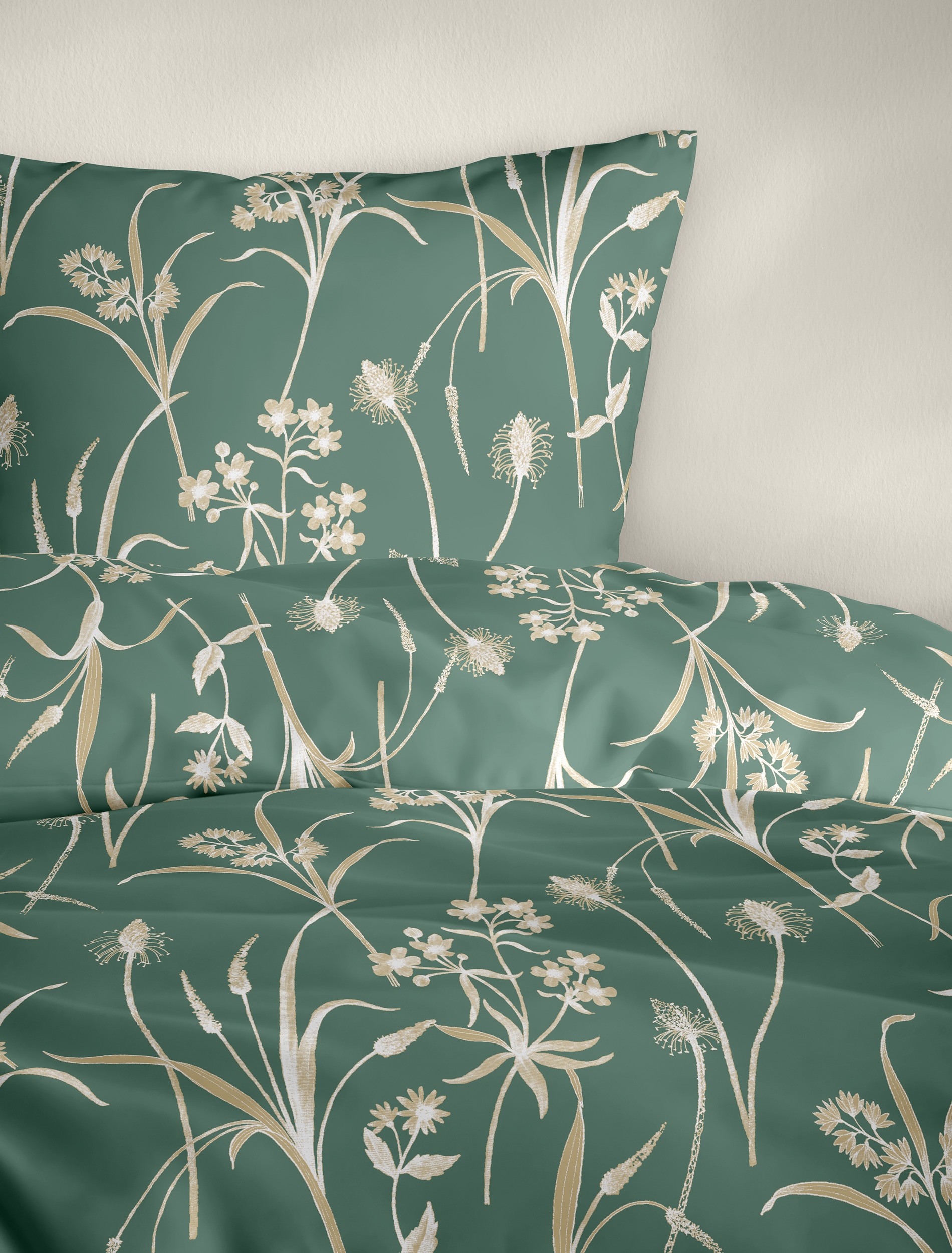 BIERBAUM Bettwäsche »3987« 2 Stk. tlg. Mako-Satin, 100 % Baumwolle, pflegeleicht