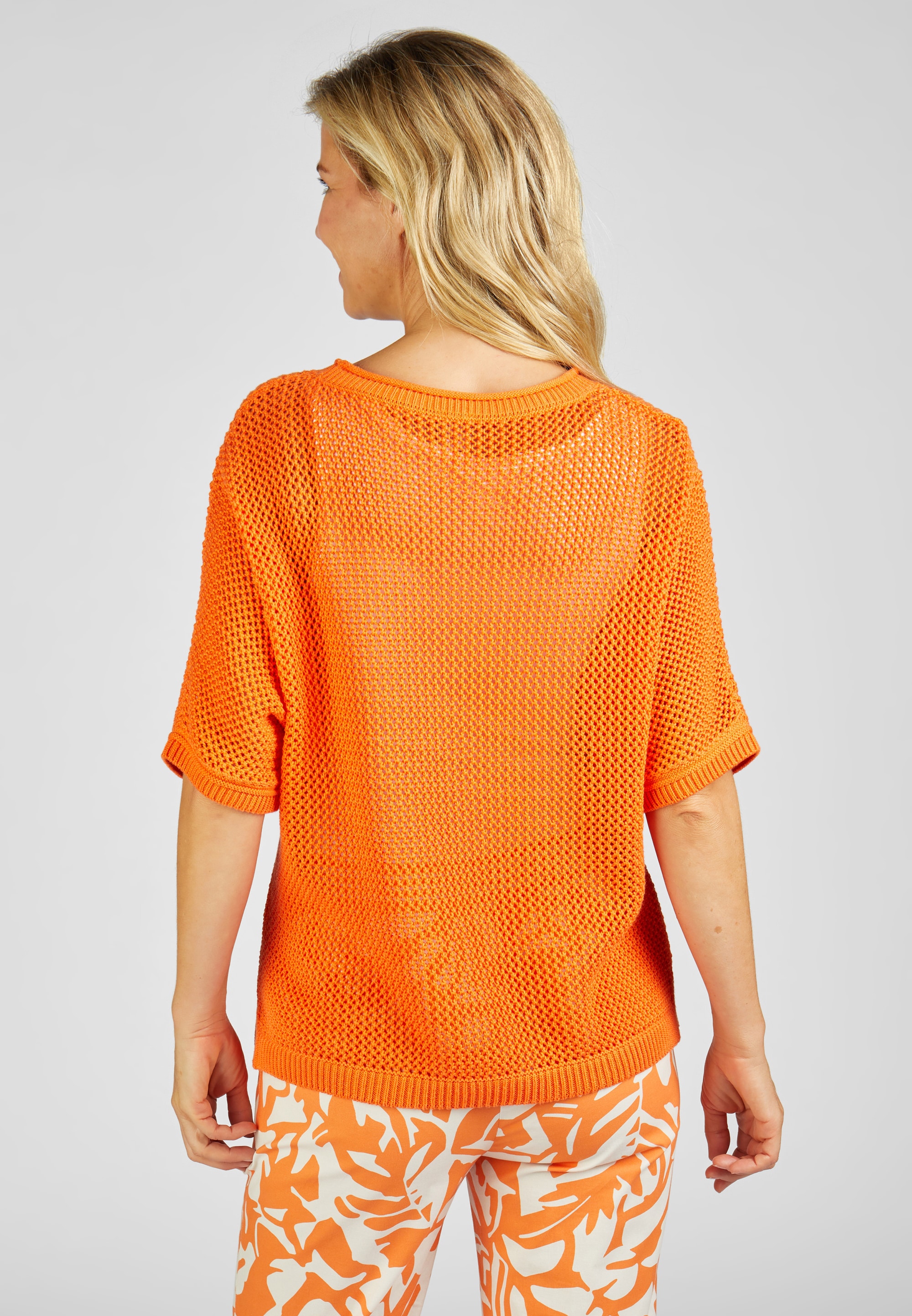 Rabe Strickpullover »Rabe Lochstrickpullover mit Halbarm«